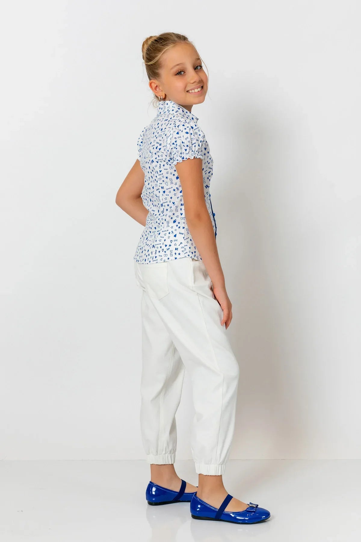 InCity Kids Girls Solid Cuffed Jogger Pants InCity Boys & Girls