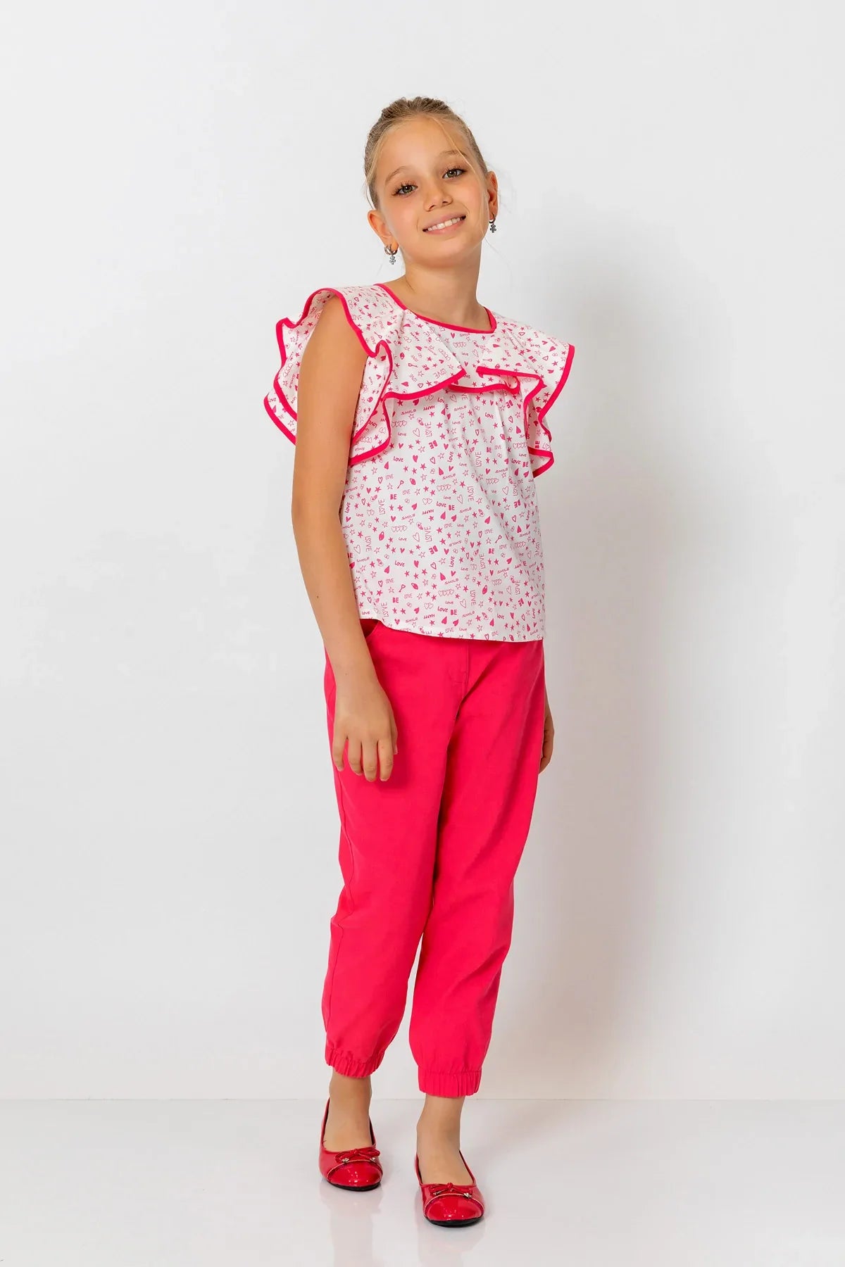 InCity Kids Girls Ruffle Neck Sleeveless Fashion Blouse InCity Boys & Girls