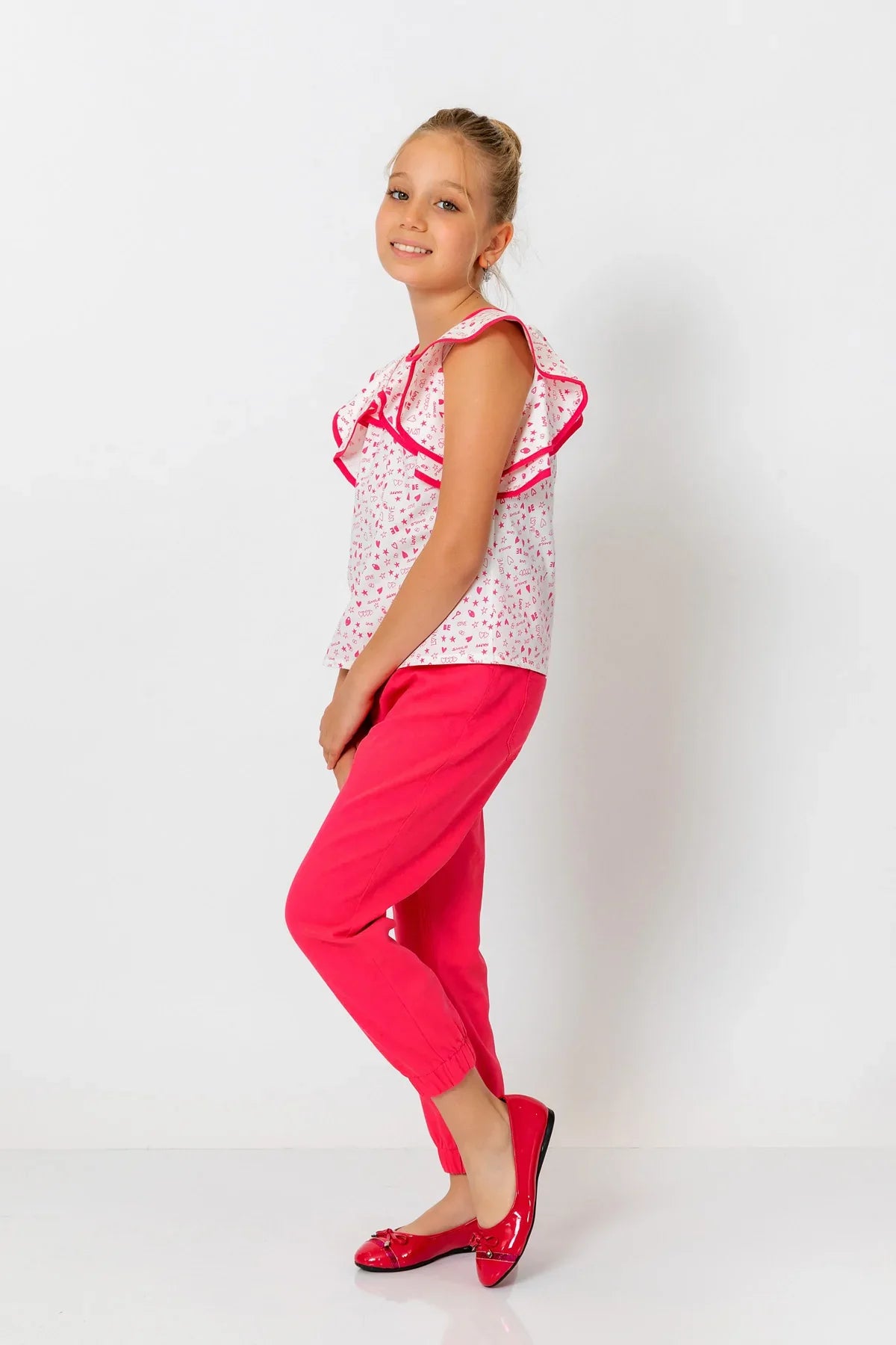 InCity Kids Girls Ruffle Neck Sleeveless Fashion Blouse InCity Boys & Girls