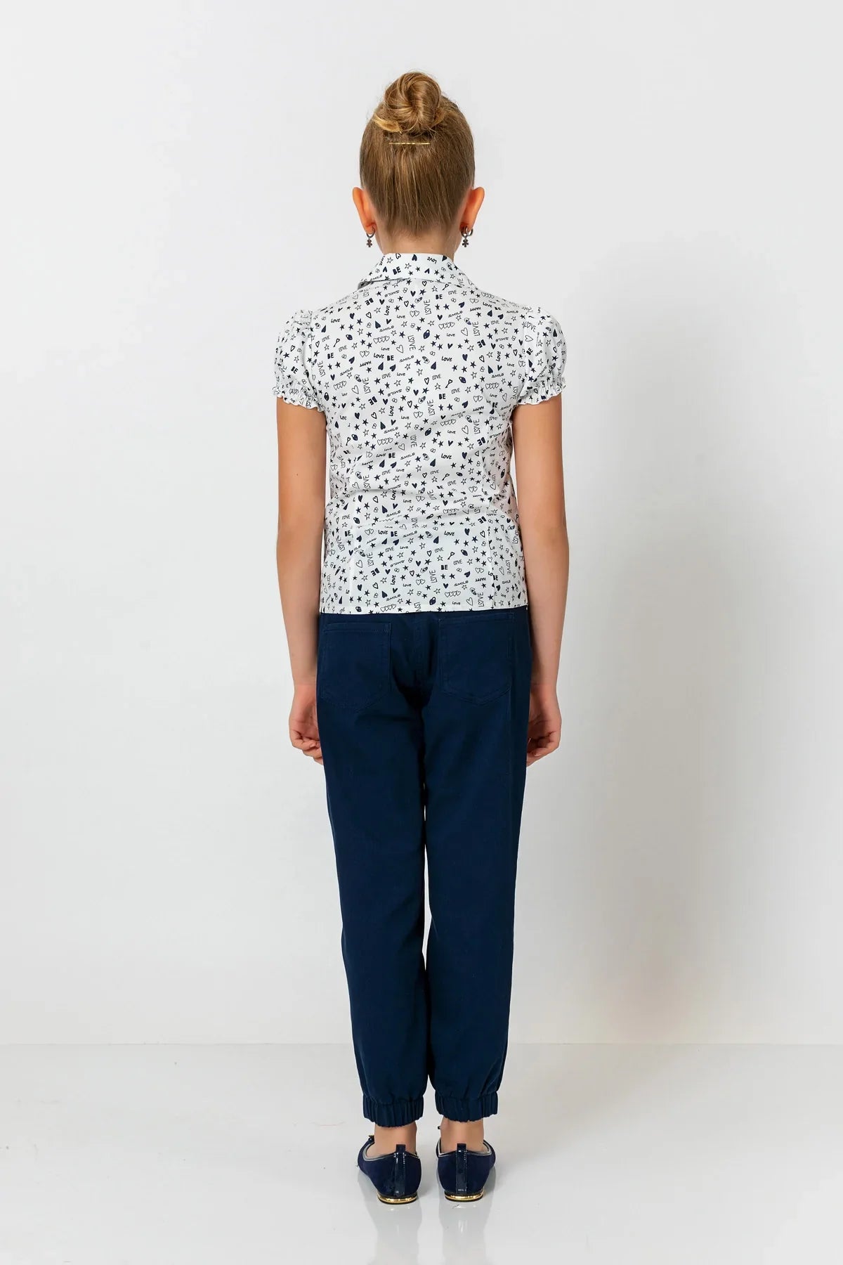 InCity Kids Girls Solid Cuffed Jogger Pants InCity Boys & Girls