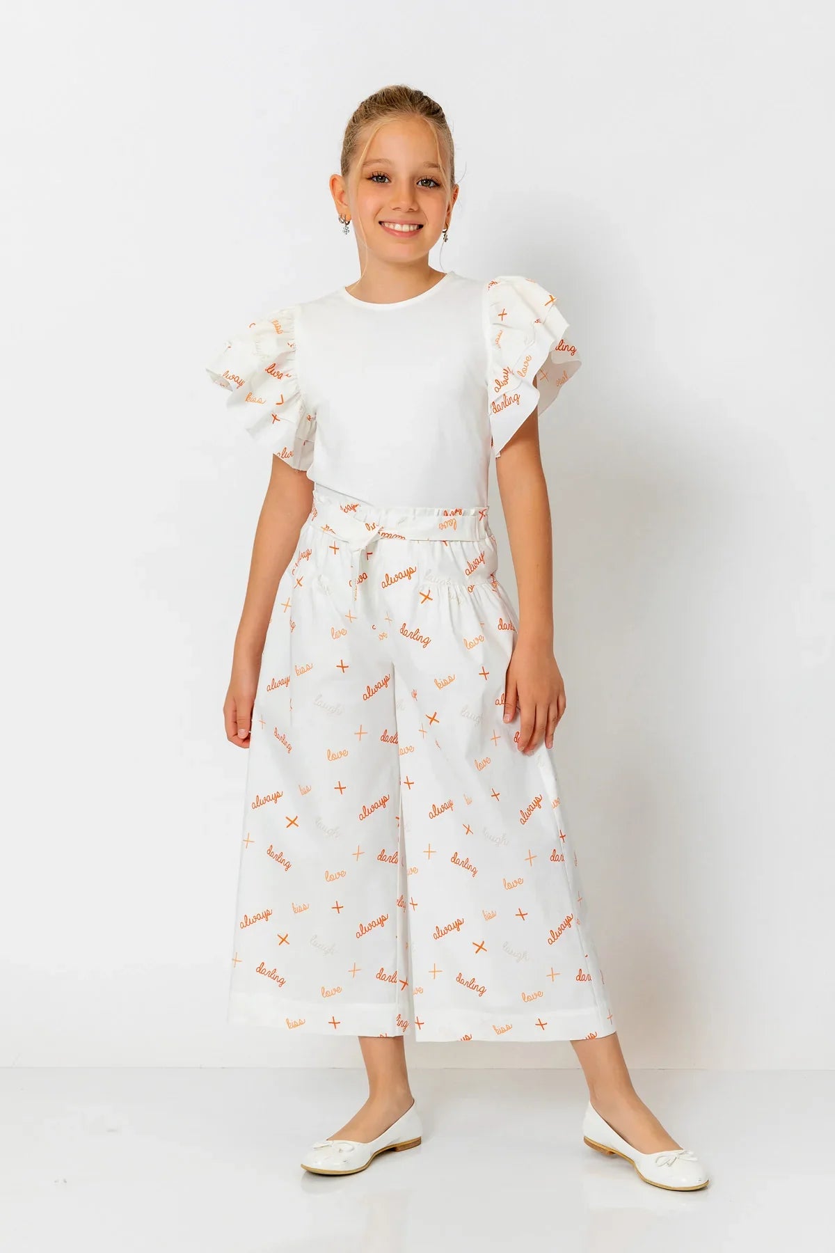 InCity Kids Girls Belted Wide Leg Fashion Pants InCity Boys & Girls