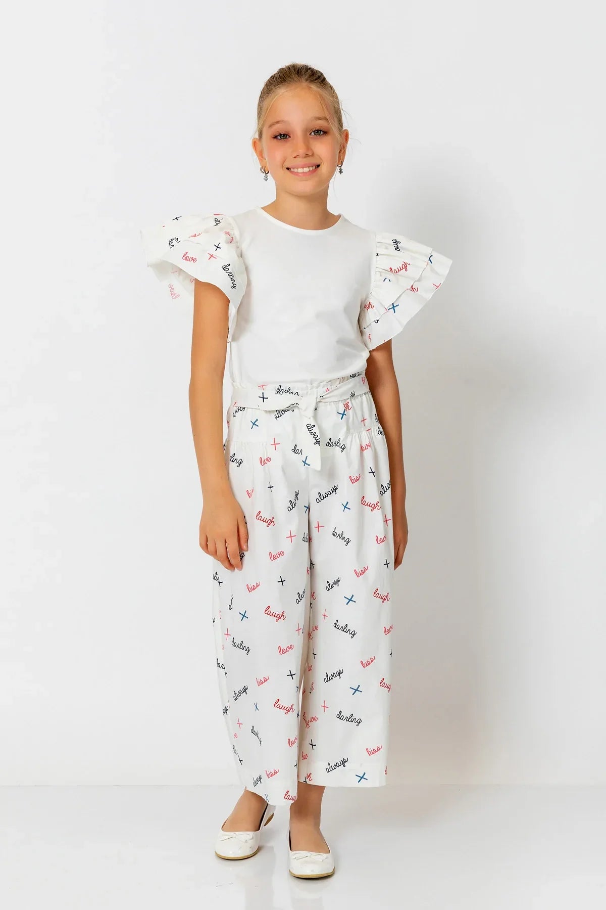 InCity Kids Girls Belted Wide Leg Fashion Pants InCity Boys & Girls