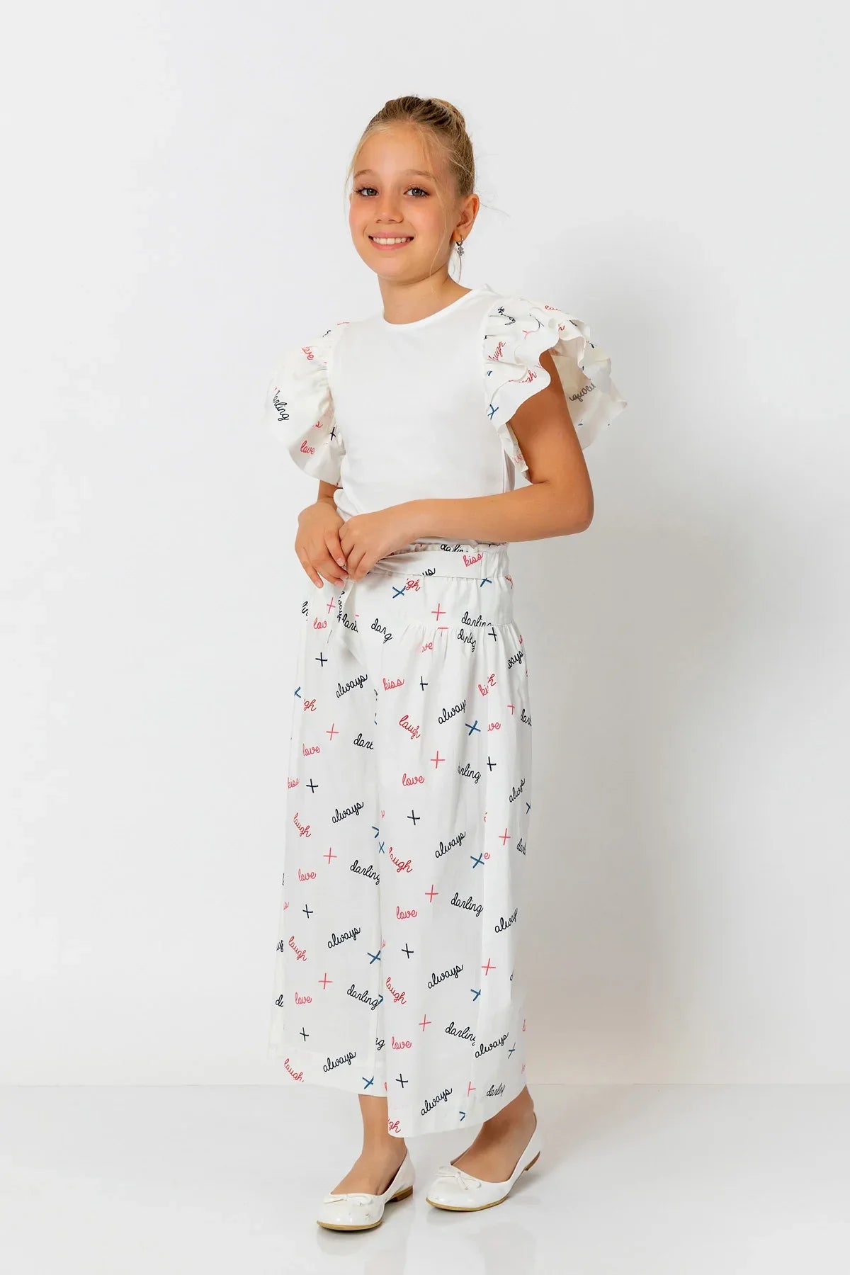 InCity Kids Girls Belted Wide Leg Fashion Pants InCity Boys & Girls