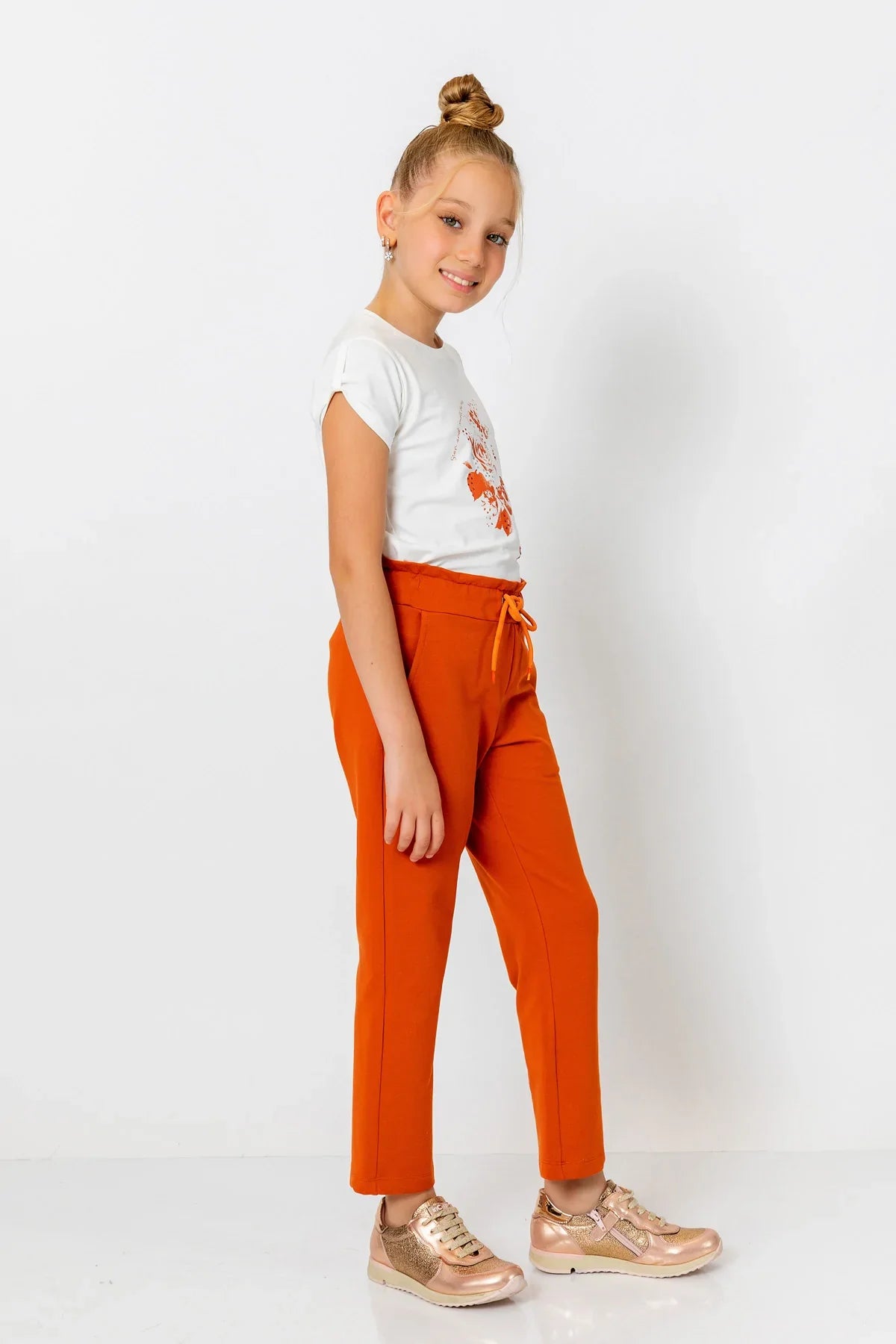 InCity Kids Girls Solid Straight Leg Jogger Pants InCity Boys & Girls