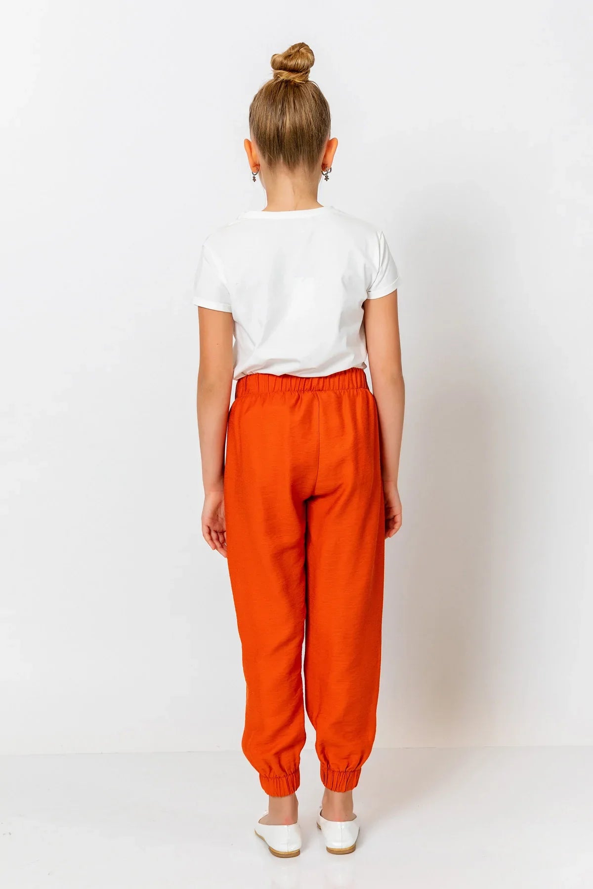 InCity Kids Girls Elastic Waist Ankle Cuff Solid Jogger Pants InCity Boys & Girls