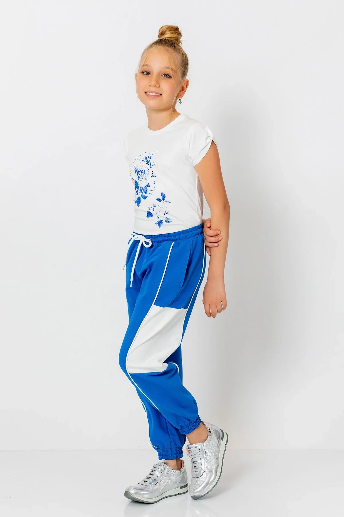 InCity Kids Girls Multicolor Cuffed Jogger Pants InCity Boys & Girls