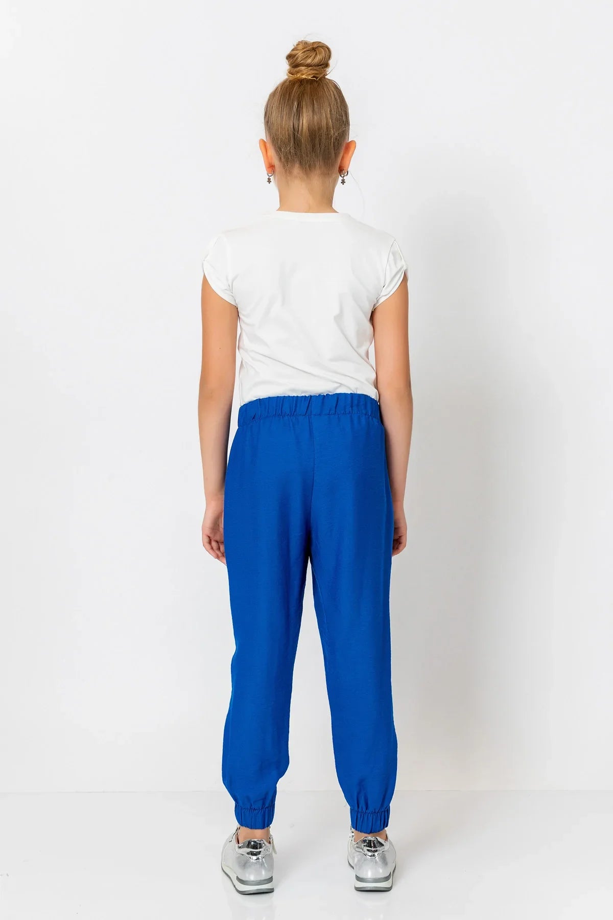 InCity Kids Girls Elastic Waist Ankle Cuff Solid Jogger Pants InCity Boys & Girls