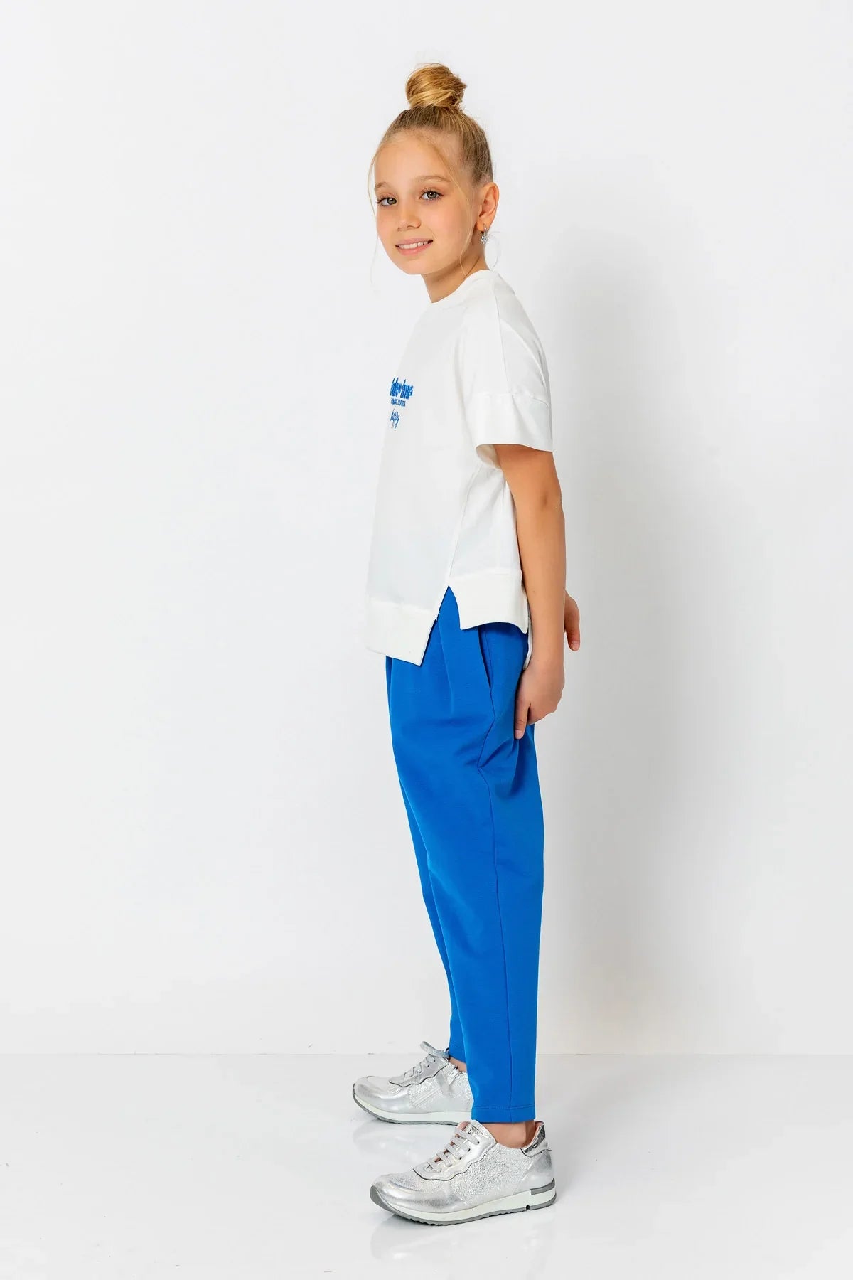InCity Kids Girls Solid Elastic Waist Straight Leg Pants InCity Boys & Girls