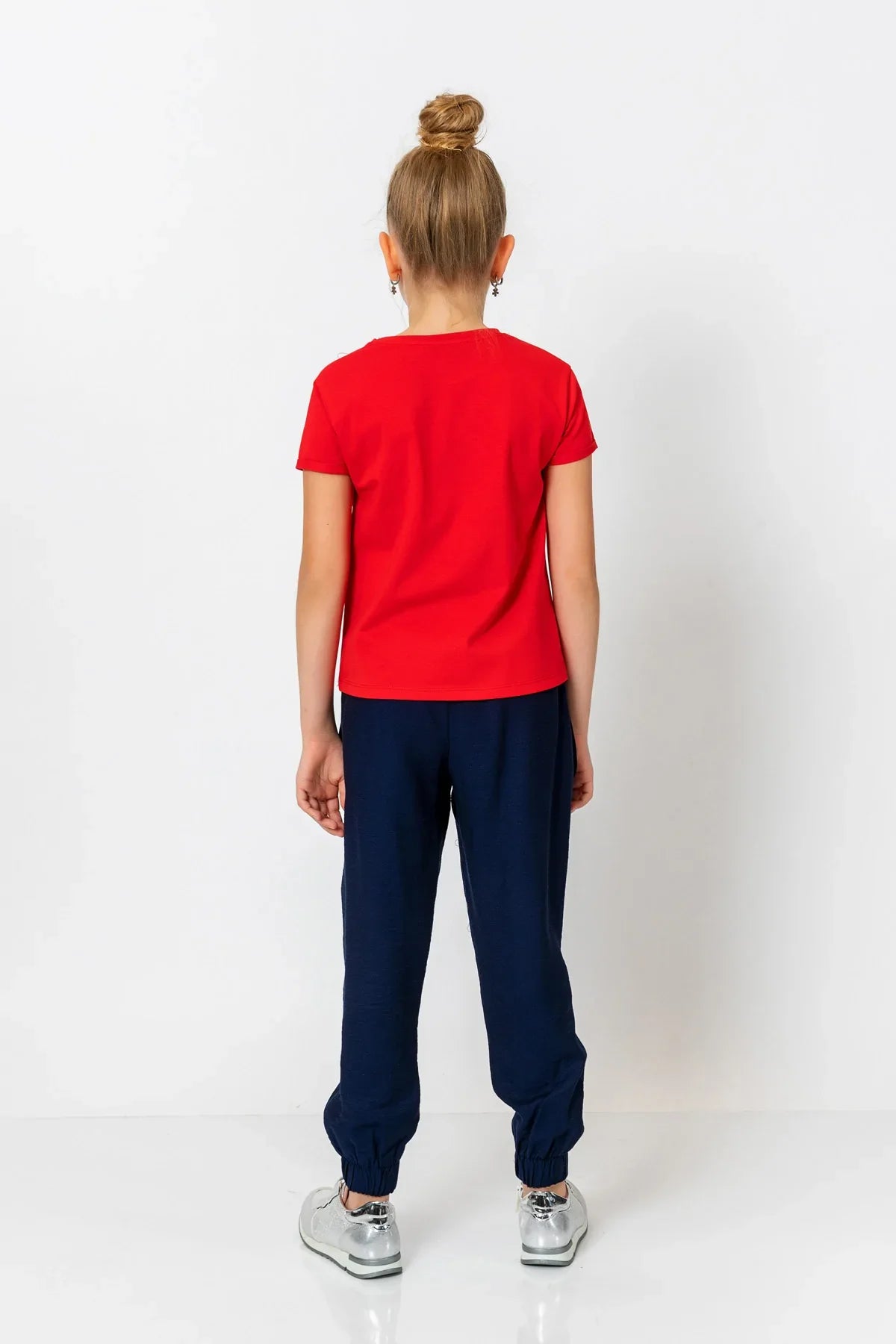 InCity Kids Girls Elastic Waist Ankle Cuff Solid Jogger Pants InCity Boys & Girls