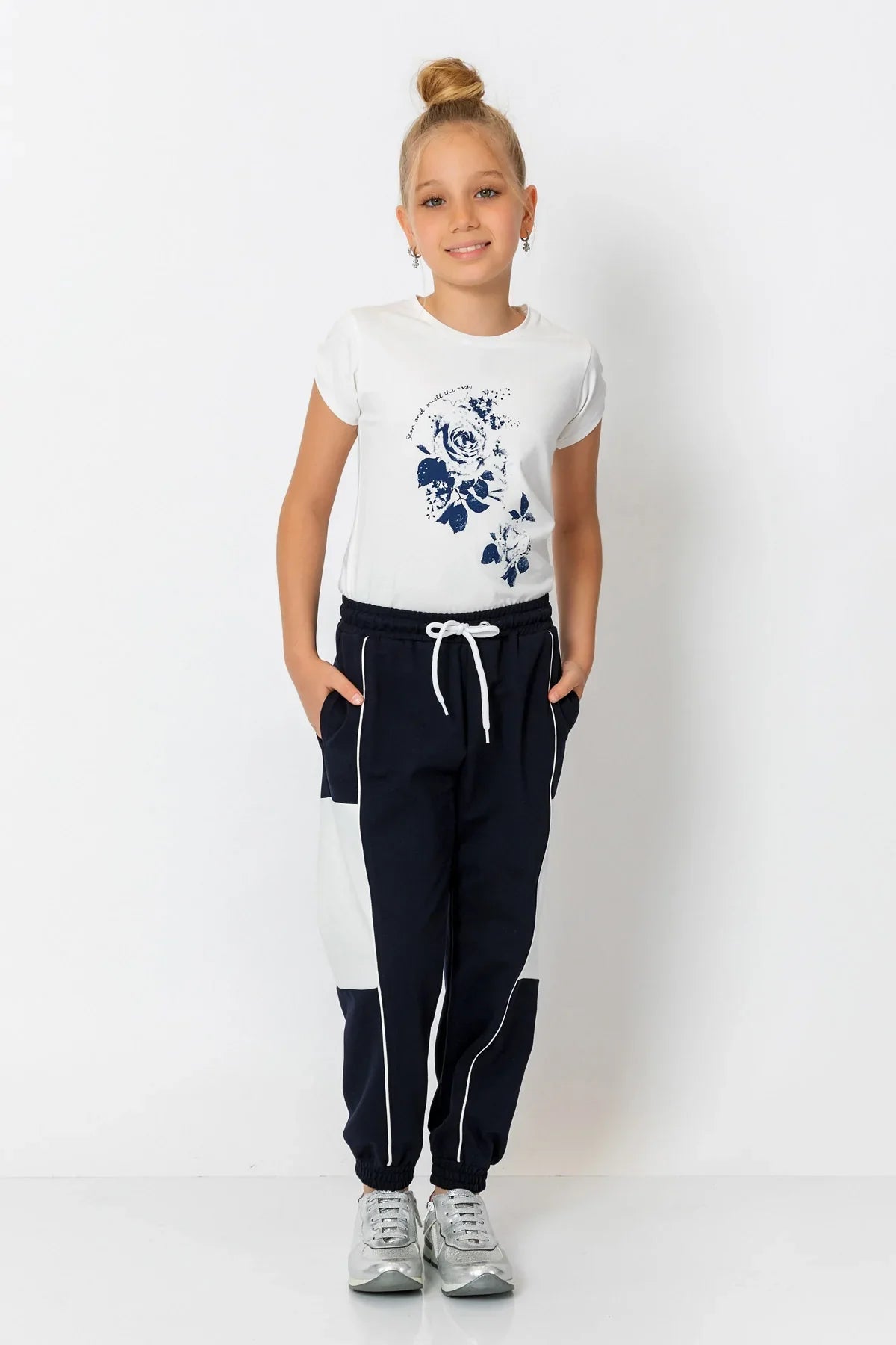 InCity Kids Girls Multicolor Cuffed Jogger Pants InCity Boys & Girls