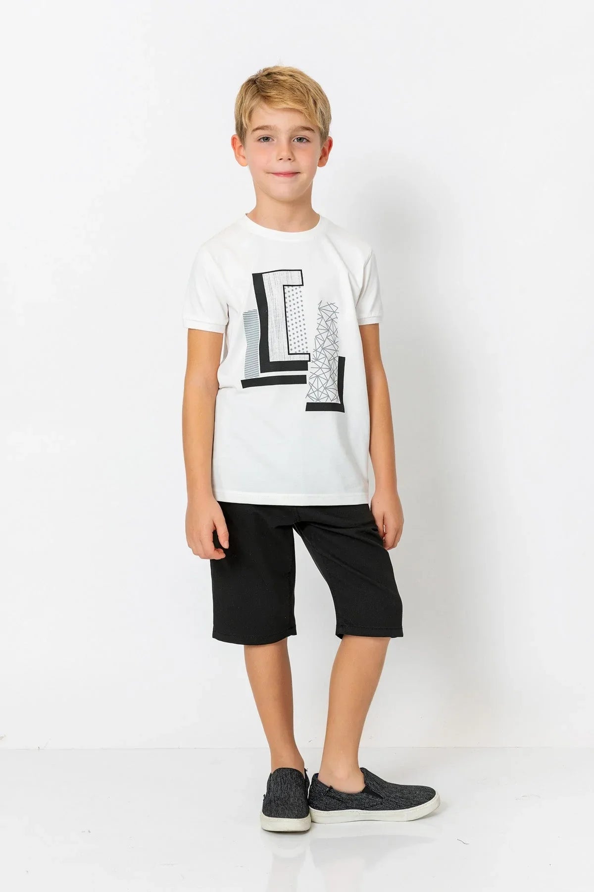 InCity Kids Boys Solid Straight Leg Fashion Shorts InCity Boys & Girls