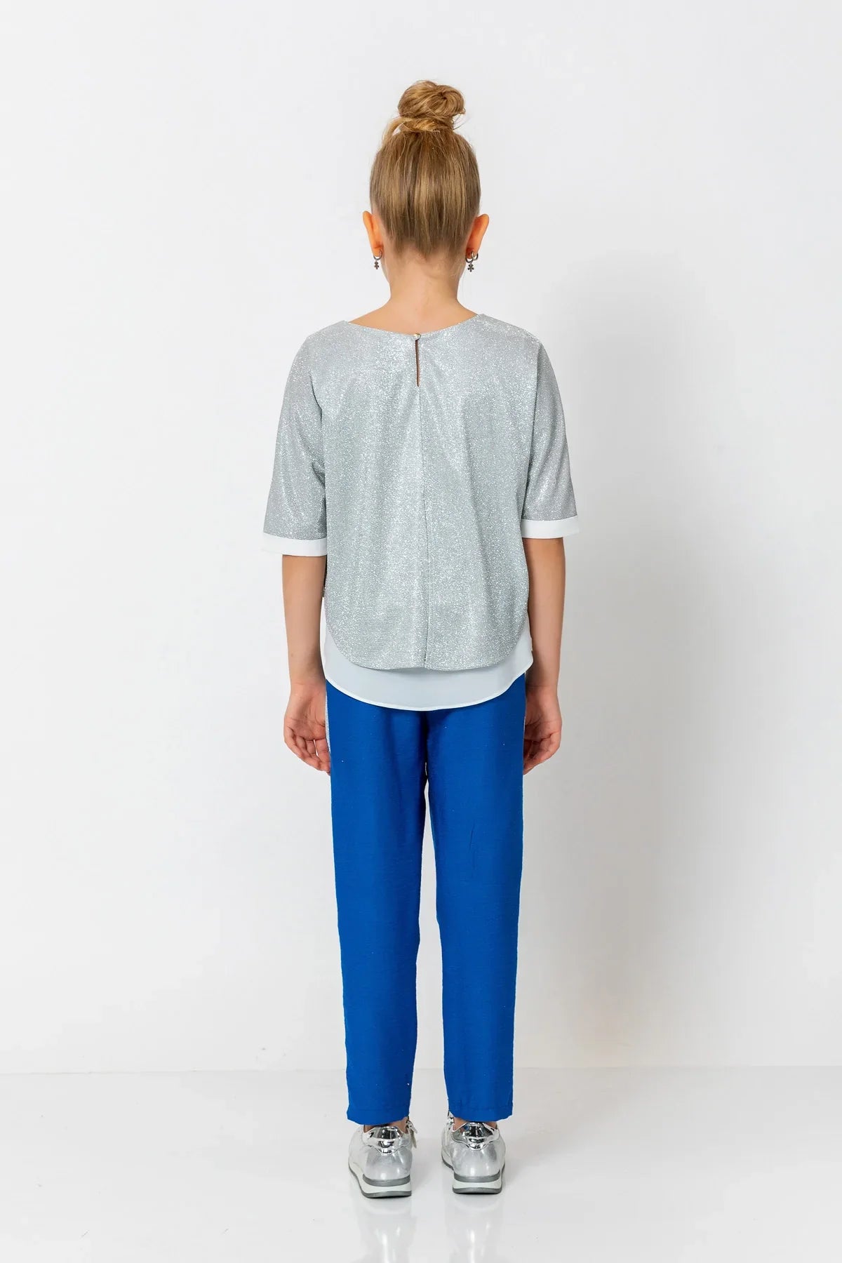 InCity Kids Girls Elastic Waist Sequin Stripe Straight Leg Pants InCity Boys & Girls