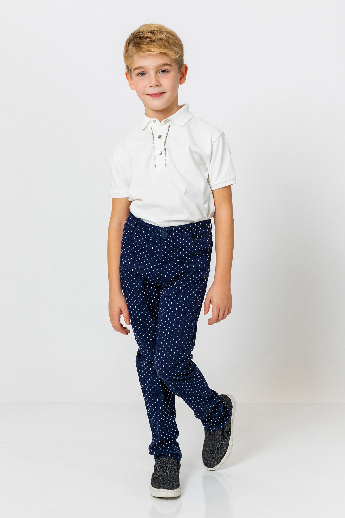 InCity Kids Boys Solid Button Short Sleeve Polo Shirt InCity Boys & Girls