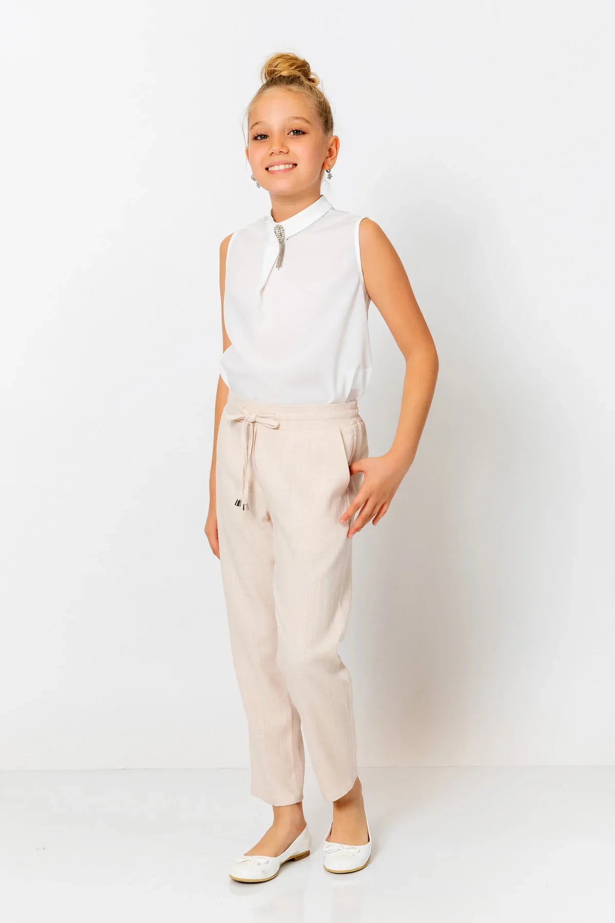 InCity Kids Girls Drawstring Formal Dress Pants InCity Boys & Girls