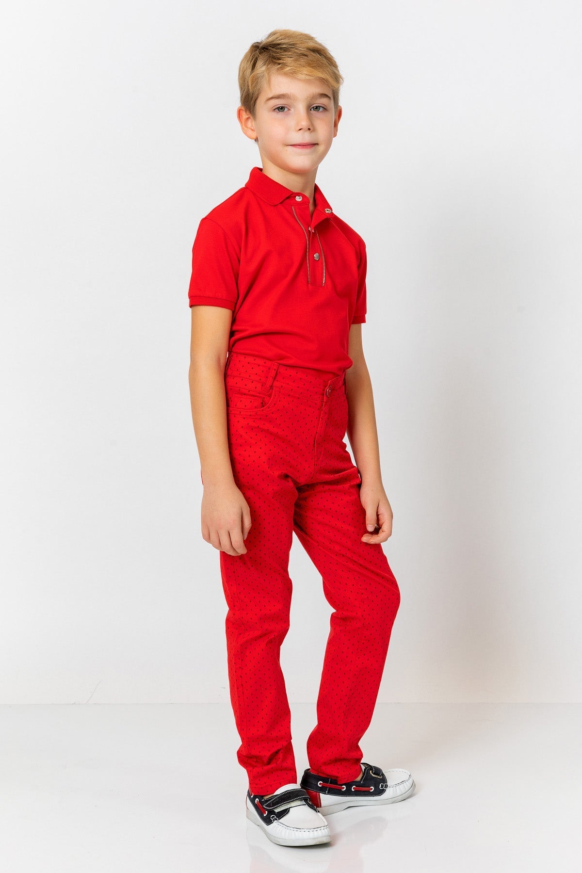 InCity Kids Boys Solid Button Short Sleeve Polo Shirt InCity Boys & Girls