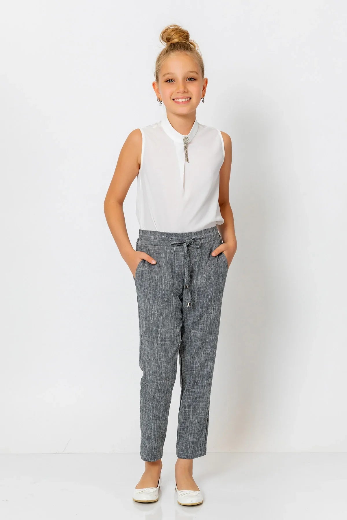 InCity Kids Girls Drawstring Formal Dress Pants InCity Boys & Girls