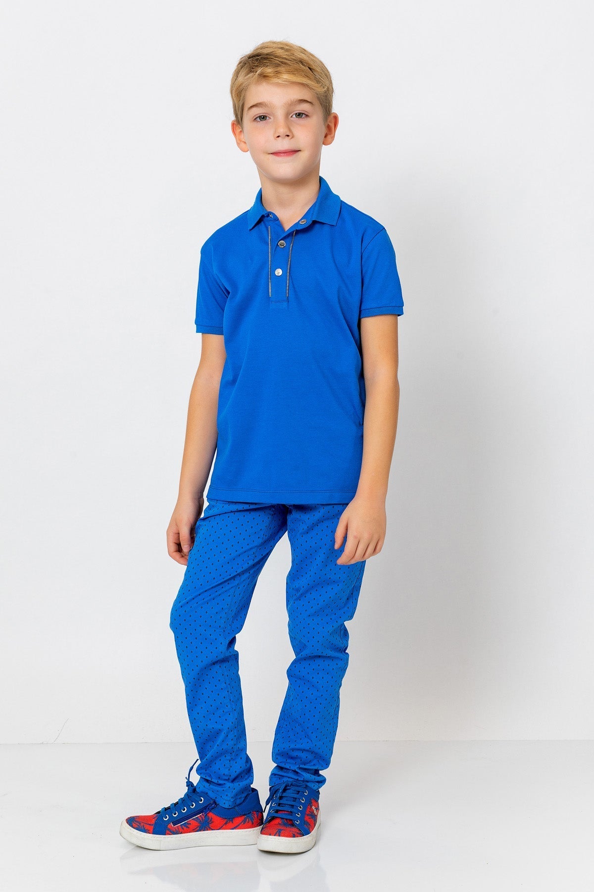 InCity Kids Boys Solid Button Short Sleeve Polo Shirt InCity Boys & Girls