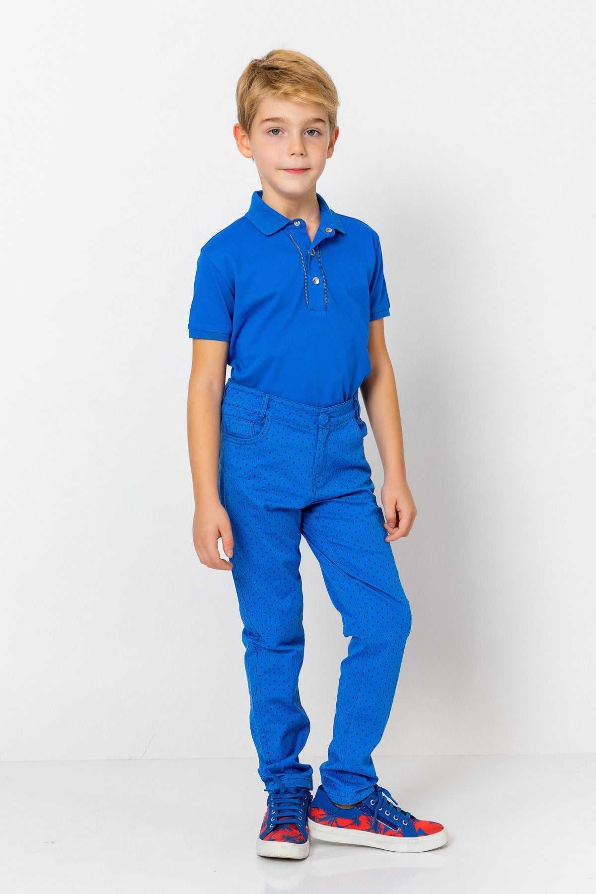 InCity Kids Boys Solid Button Short Sleeve Polo Shirt InCity Boys & Girls