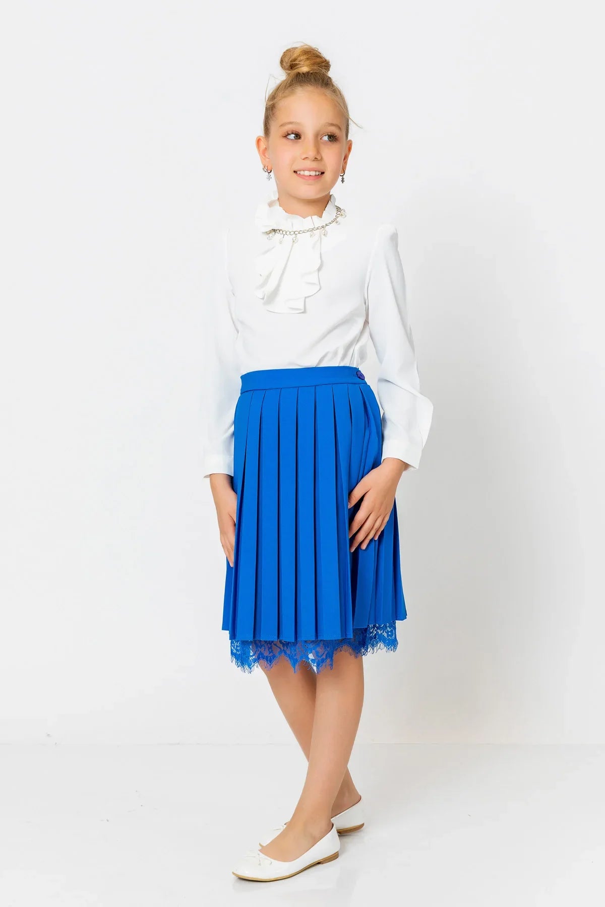 InCity Kids Girls Pleated Lace Midi Skirt InCity Boys & Girls