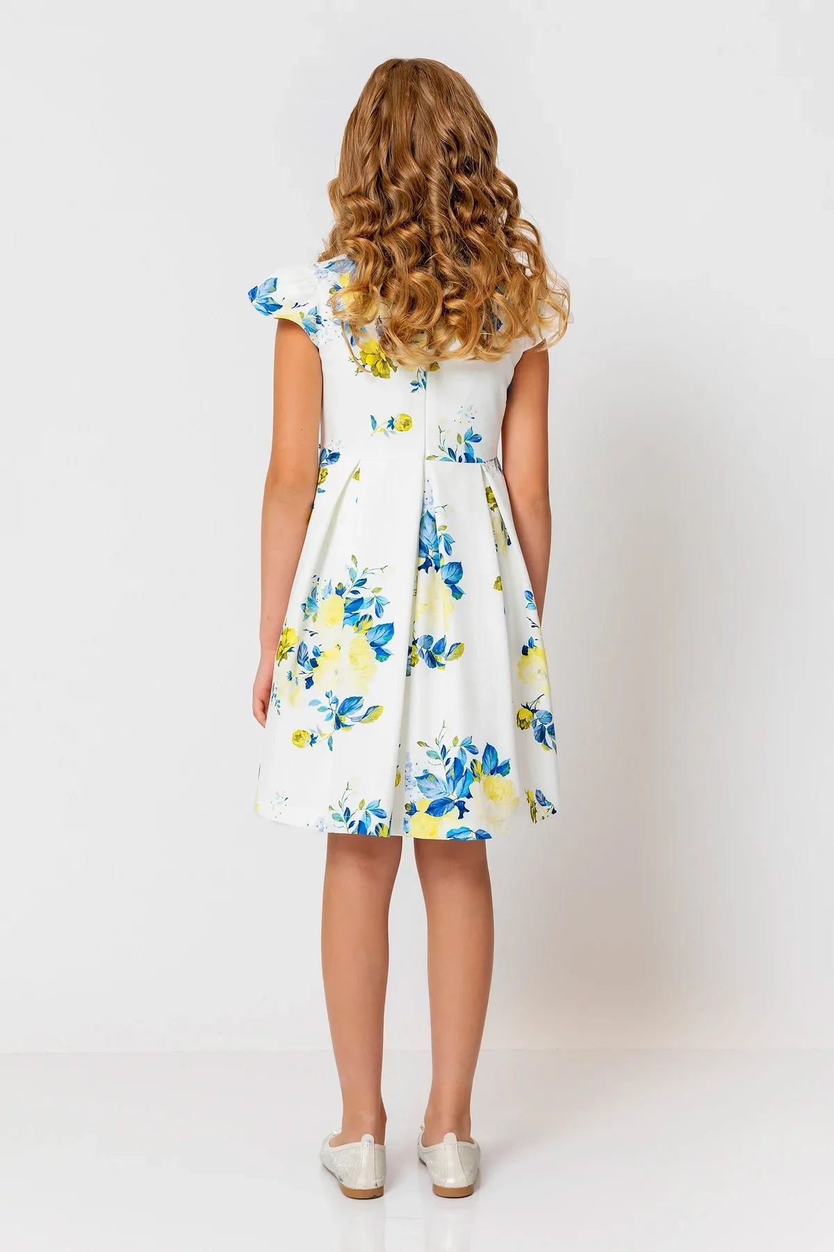 InCity Kids Girls Floral Print Cap Sleeve Pleated Fashion Dress InCity Boys & Girls