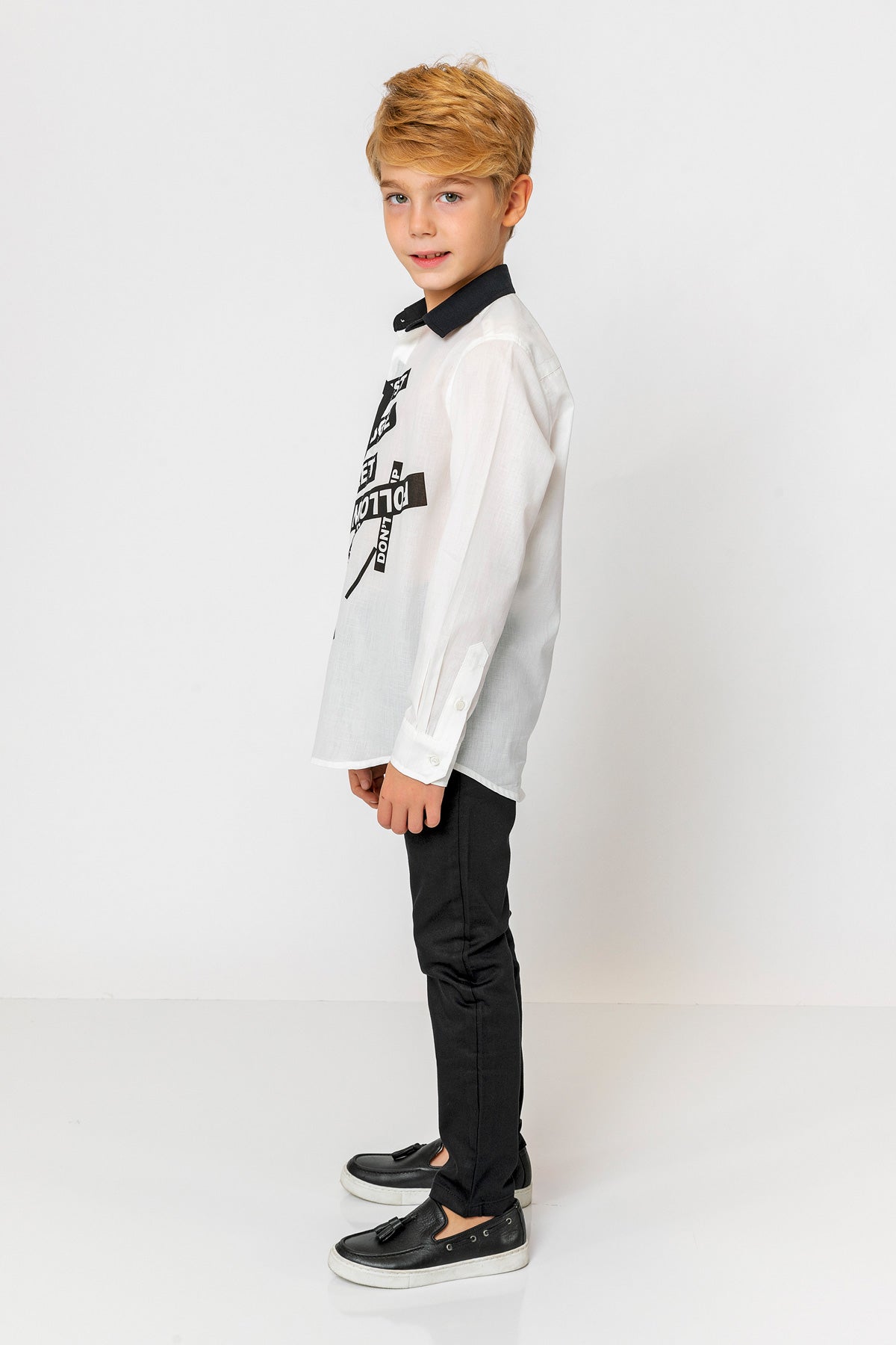 InCity Kids Boys Collar Printed Multicolor Fashion Dress Shirt InCity Boys & Girls