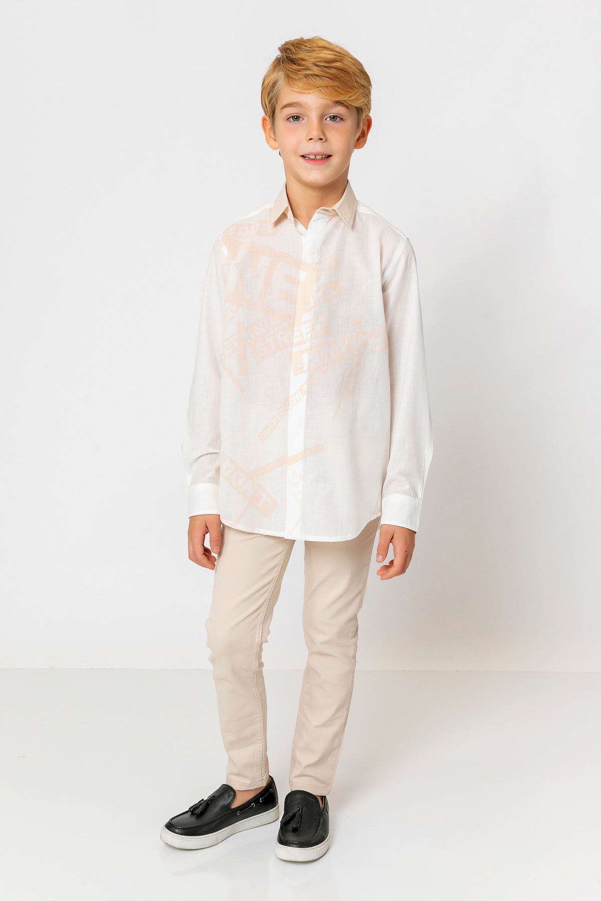 InCity Kids Boys Collar Printed Multicolor Fashion Dress Shirt InCity Boys & Girls