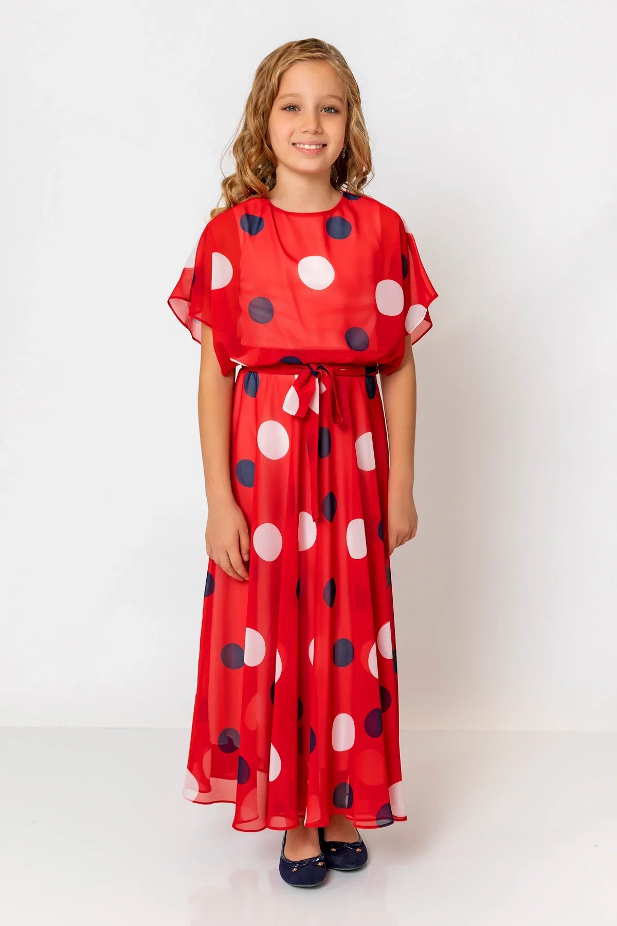 InCity Kids Girls Batwing Sleeve Polka Dot Dress InCity Boys & Girls