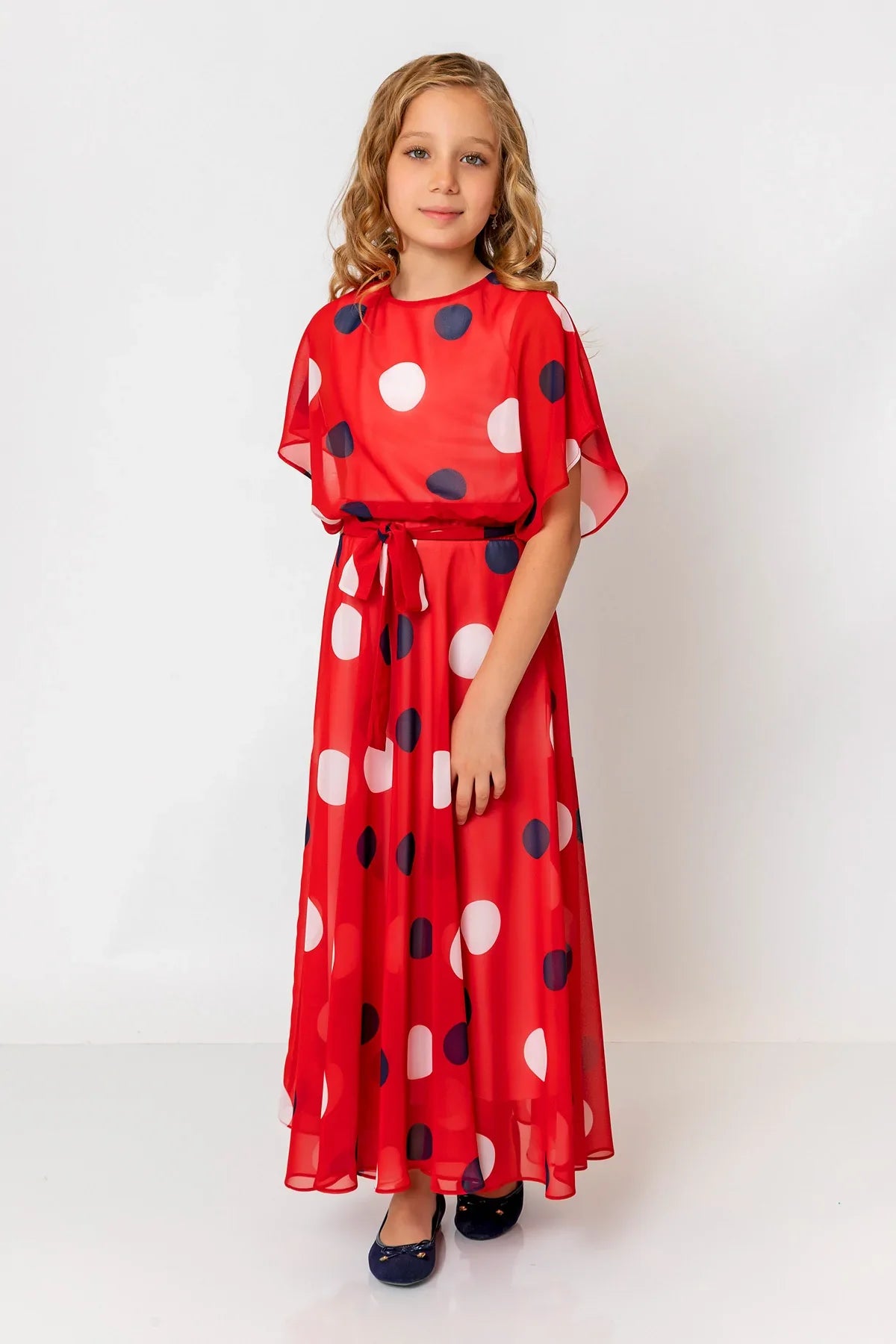 InCity Kids Girls Batwing Sleeve Polka Dot Dress InCity Boys & Girls