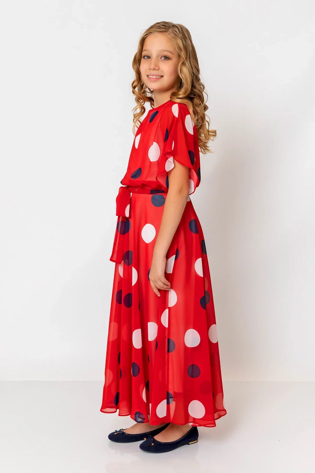 InCity Kids Girls Batwing Sleeve Polka Dot Dress InCity Boys & Girls