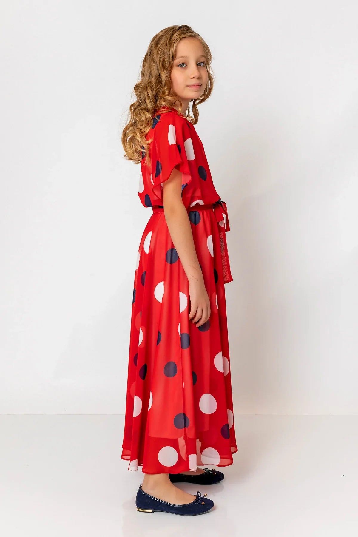 InCity Kids Girls Batwing Sleeve Polka Dot Dress InCity Boys & Girls