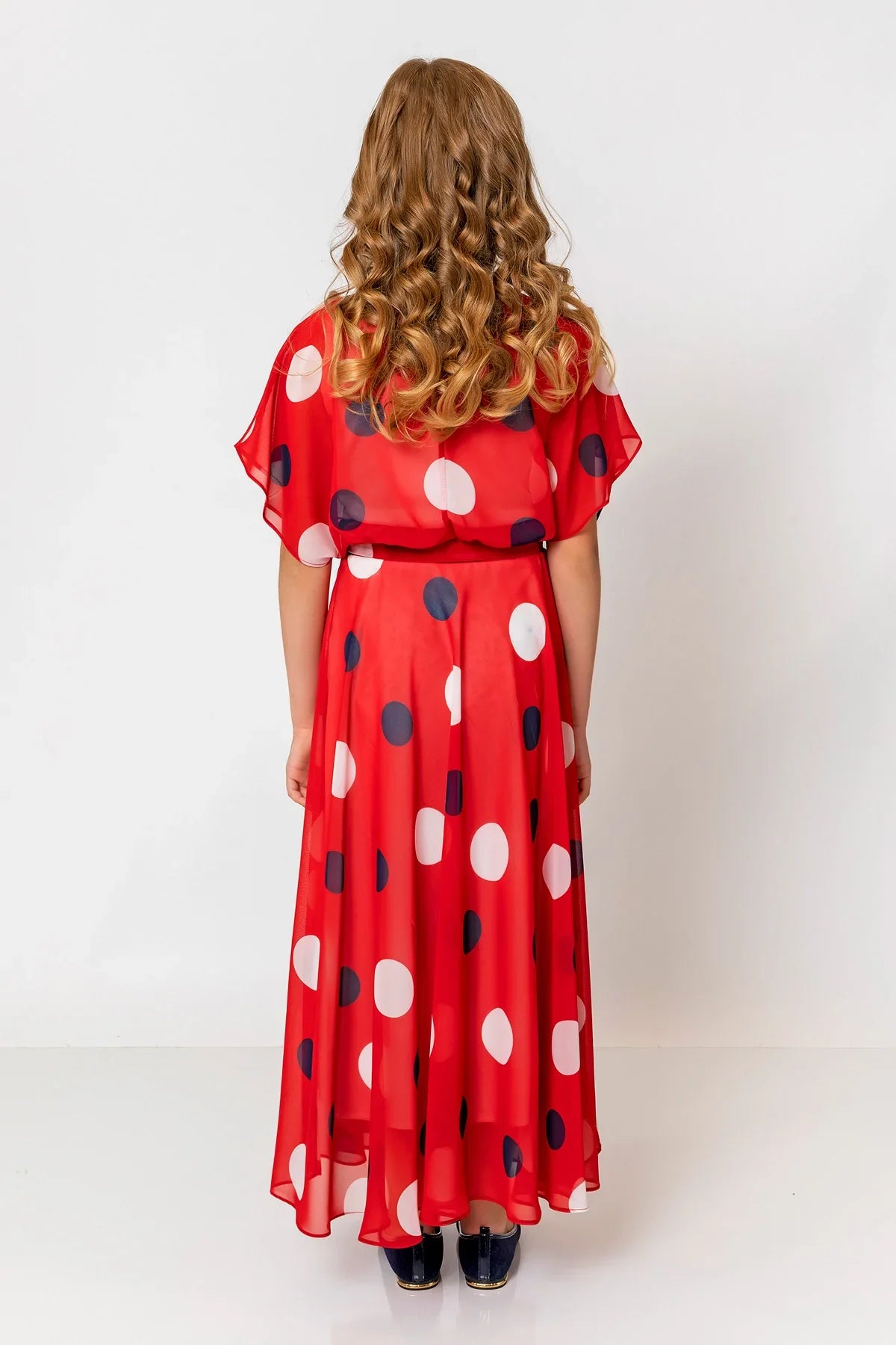 InCity Kids Girls Batwing Sleeve Polka Dot Dress InCity Boys & Girls