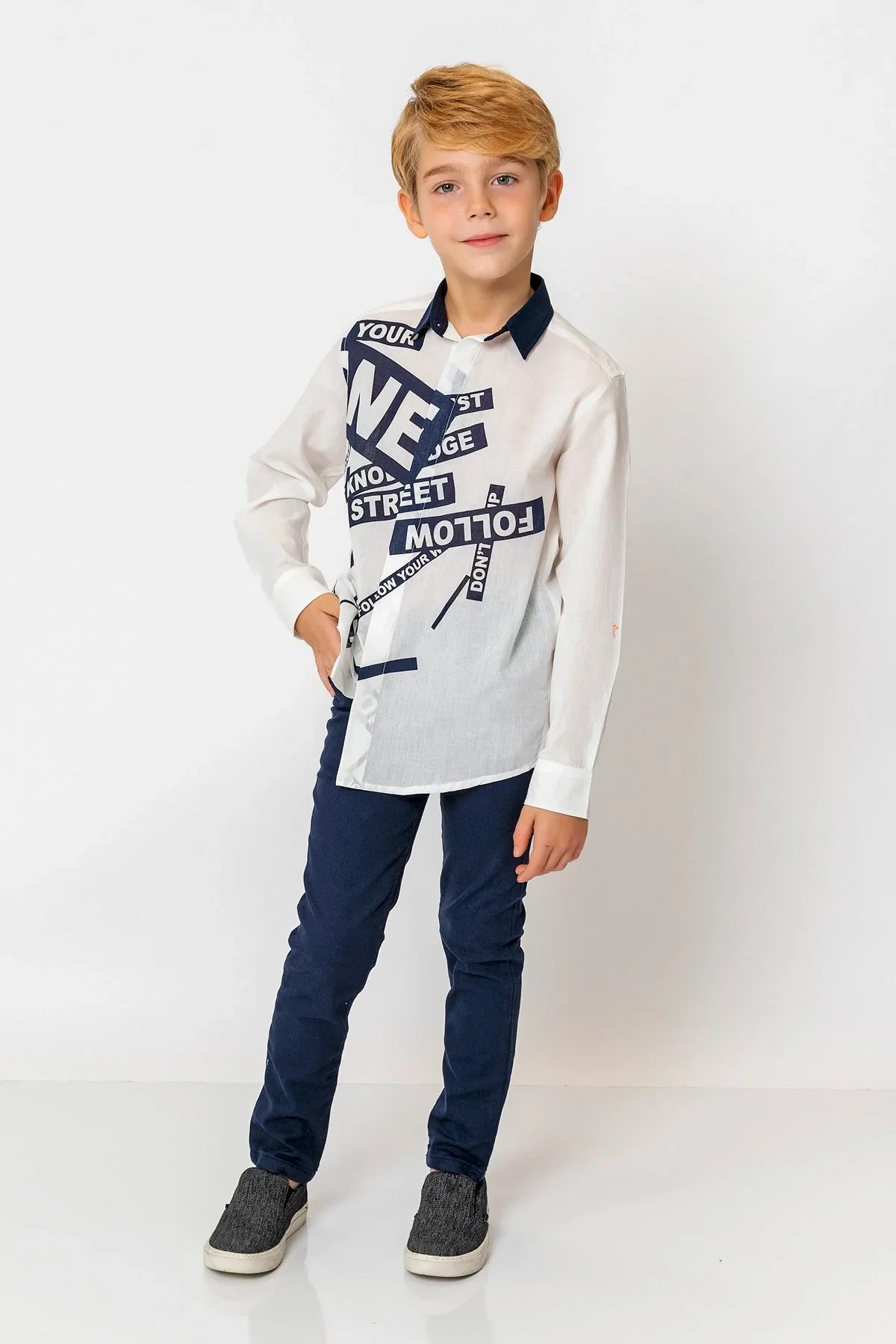 InCity Kids Boys Solid Straight Leg Dress Pants InCity Boys & Girls