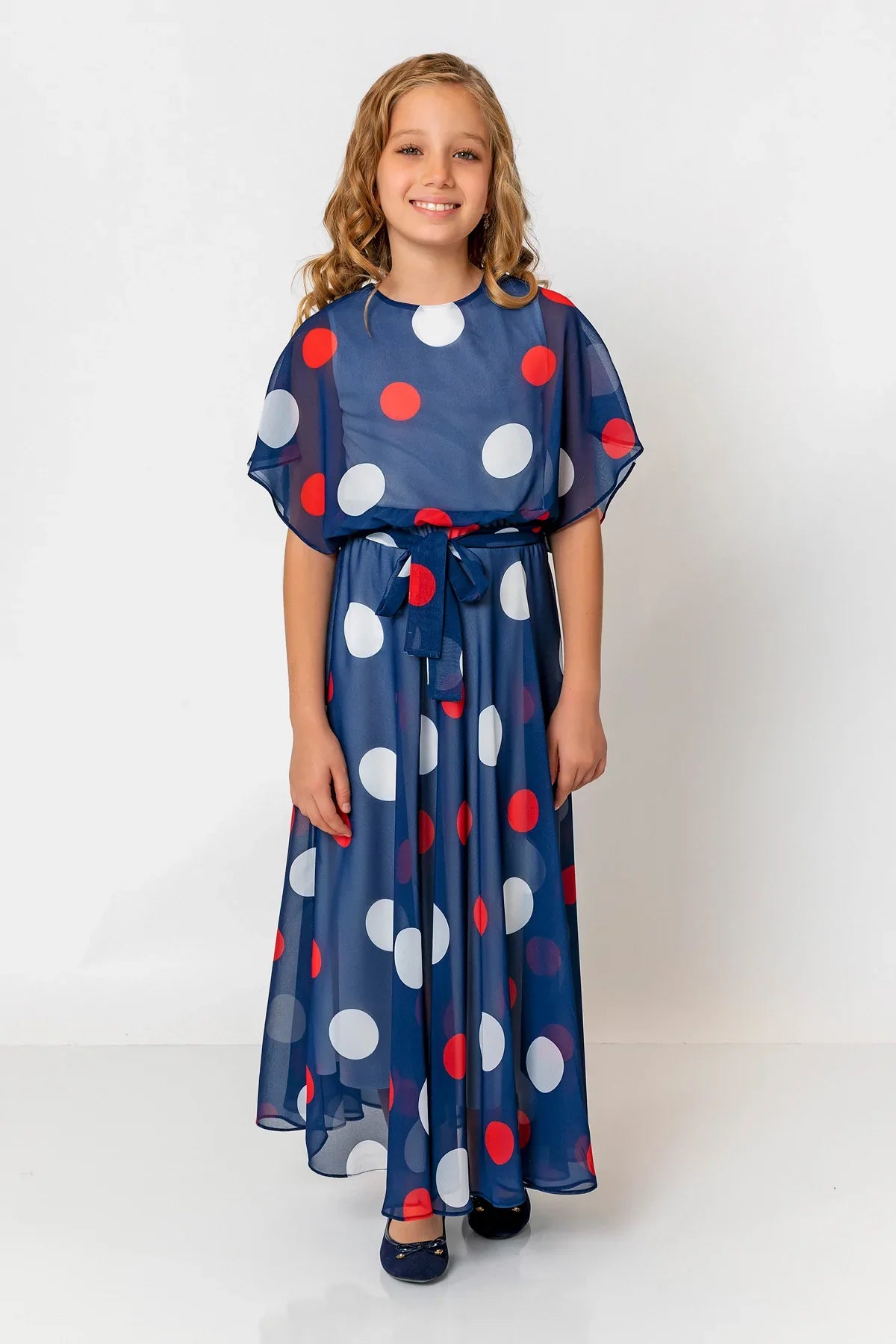 InCity Kids Girls Batwing Sleeve Polka Dot Dress InCity Boys & Girls