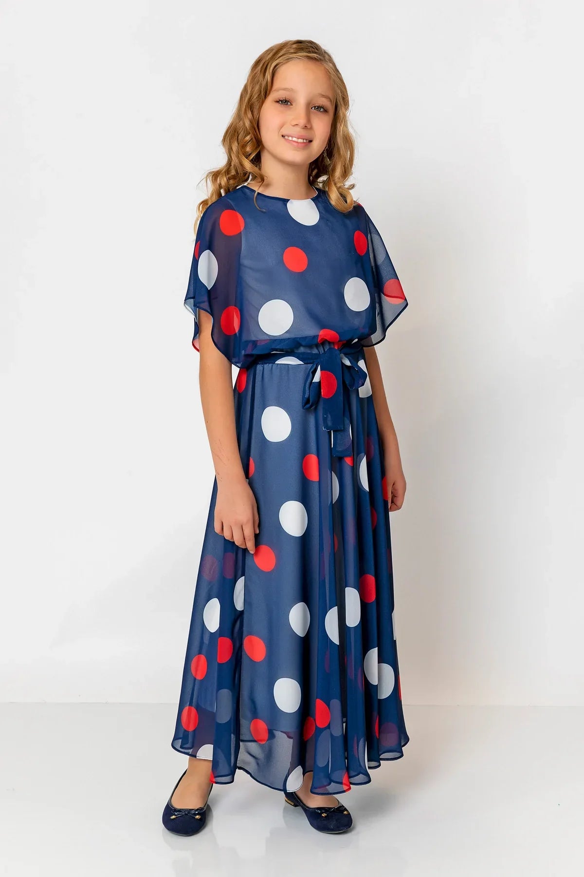 InCity Kids Girls Batwing Sleeve Polka Dot Dress InCity Boys & Girls
