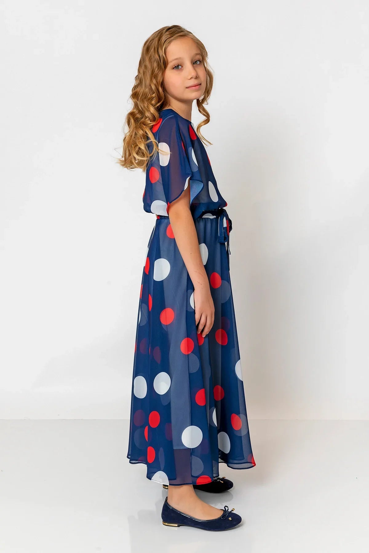 InCity Kids Girls Batwing Sleeve Polka Dot Dress InCity Boys & Girls