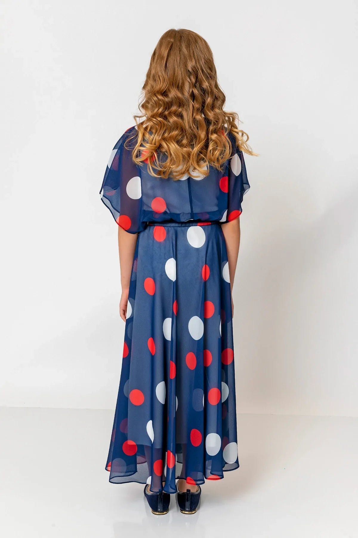 InCity Kids Girls Batwing Sleeve Polka Dot Dress InCity Boys & Girls