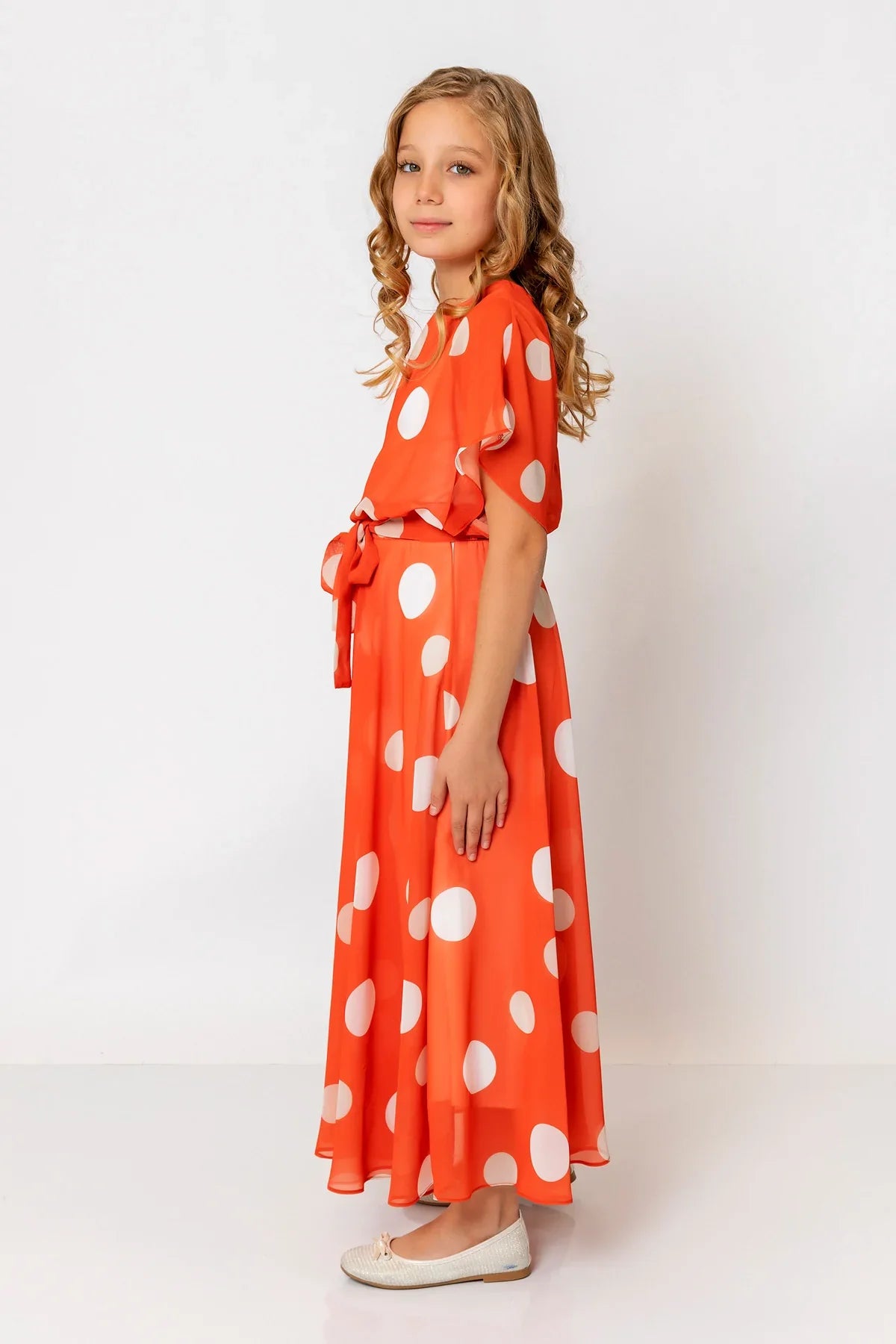 InCity Kids Girls Batwing Sleeve Polka Dot Dress InCity Boys & Girls