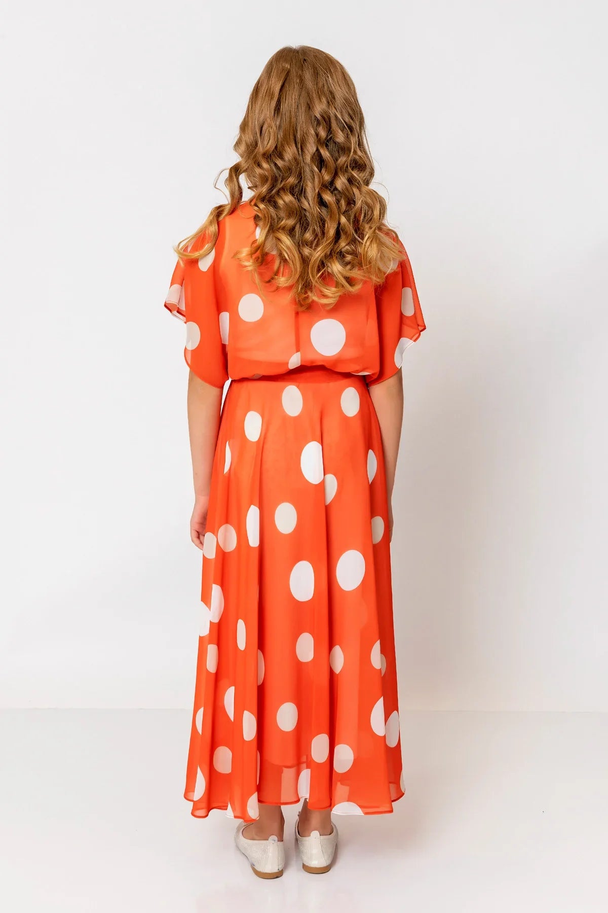 InCity Kids Girls Batwing Sleeve Polka Dot Dress InCity Boys & Girls