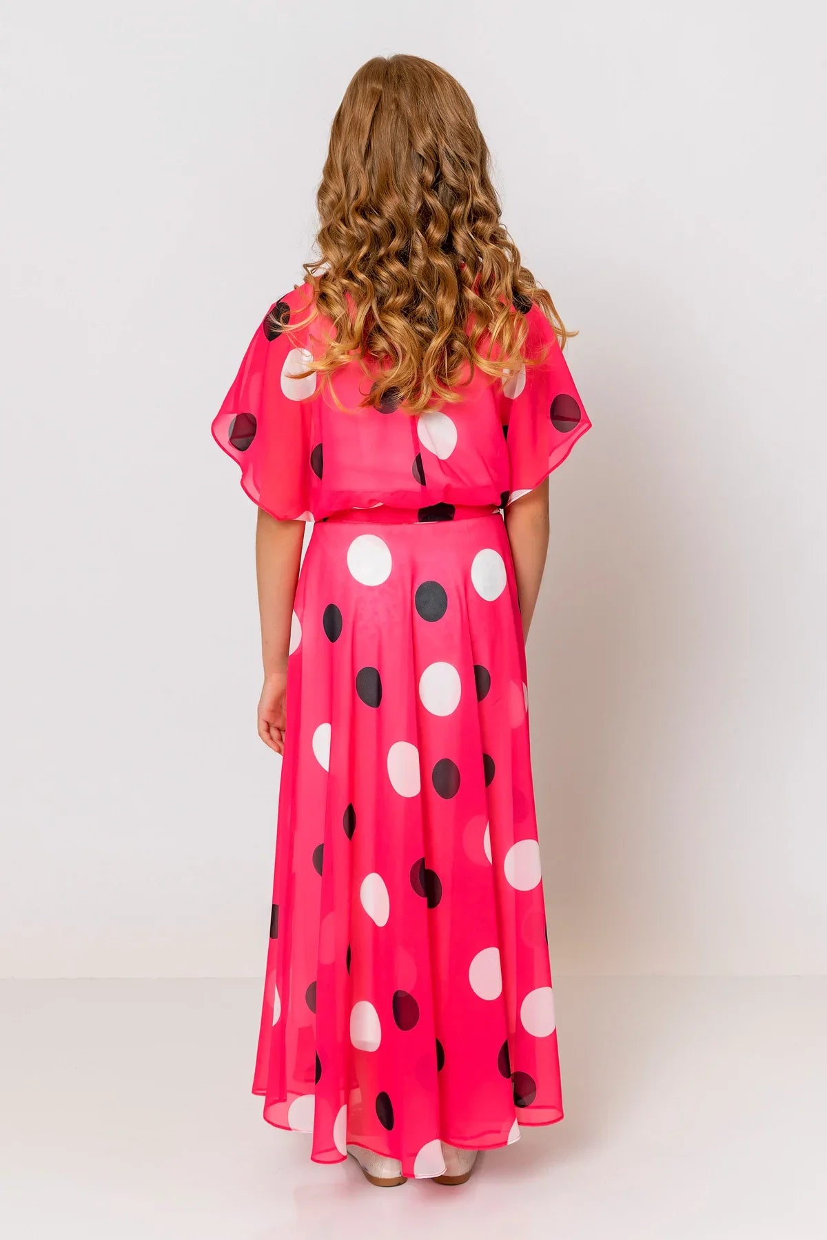 InCity Kids Girls Batwing Sleeve Polka Dot Dress InCity Boys & Girls