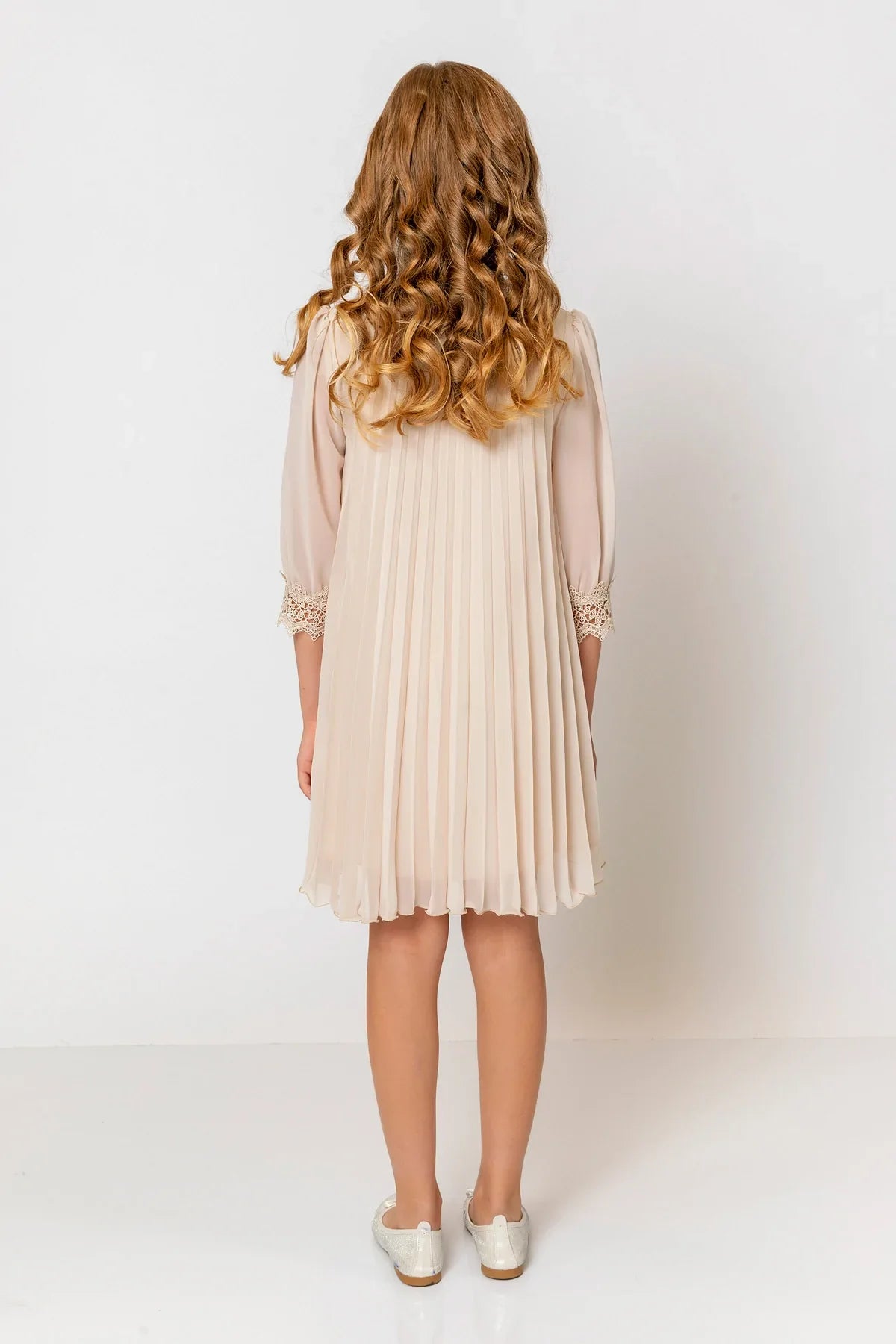 InCity Kids Girls Ribbon Neck Pleated Dress InCity Boys & Girls