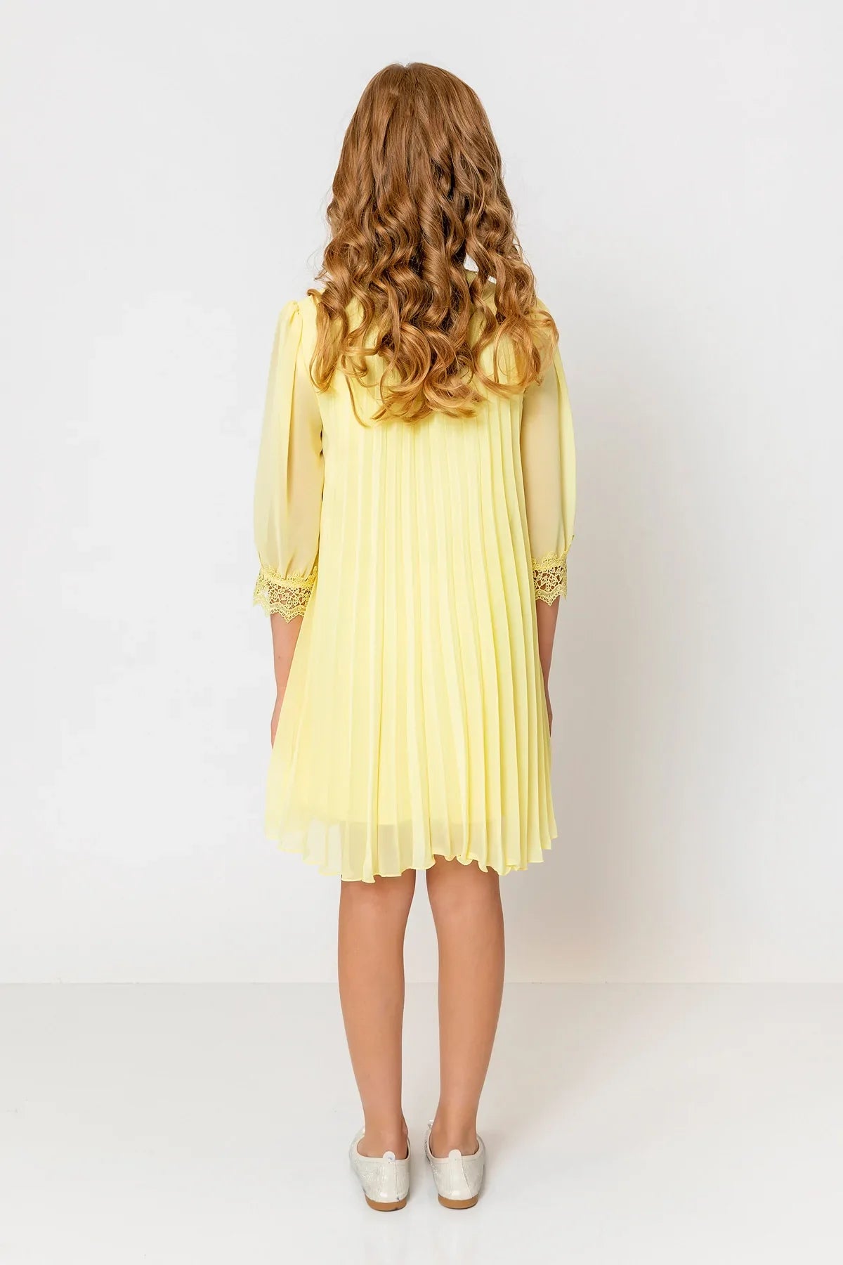 InCity Kids Girls Ribbon Neck Pleated Dress InCity Boys & Girls