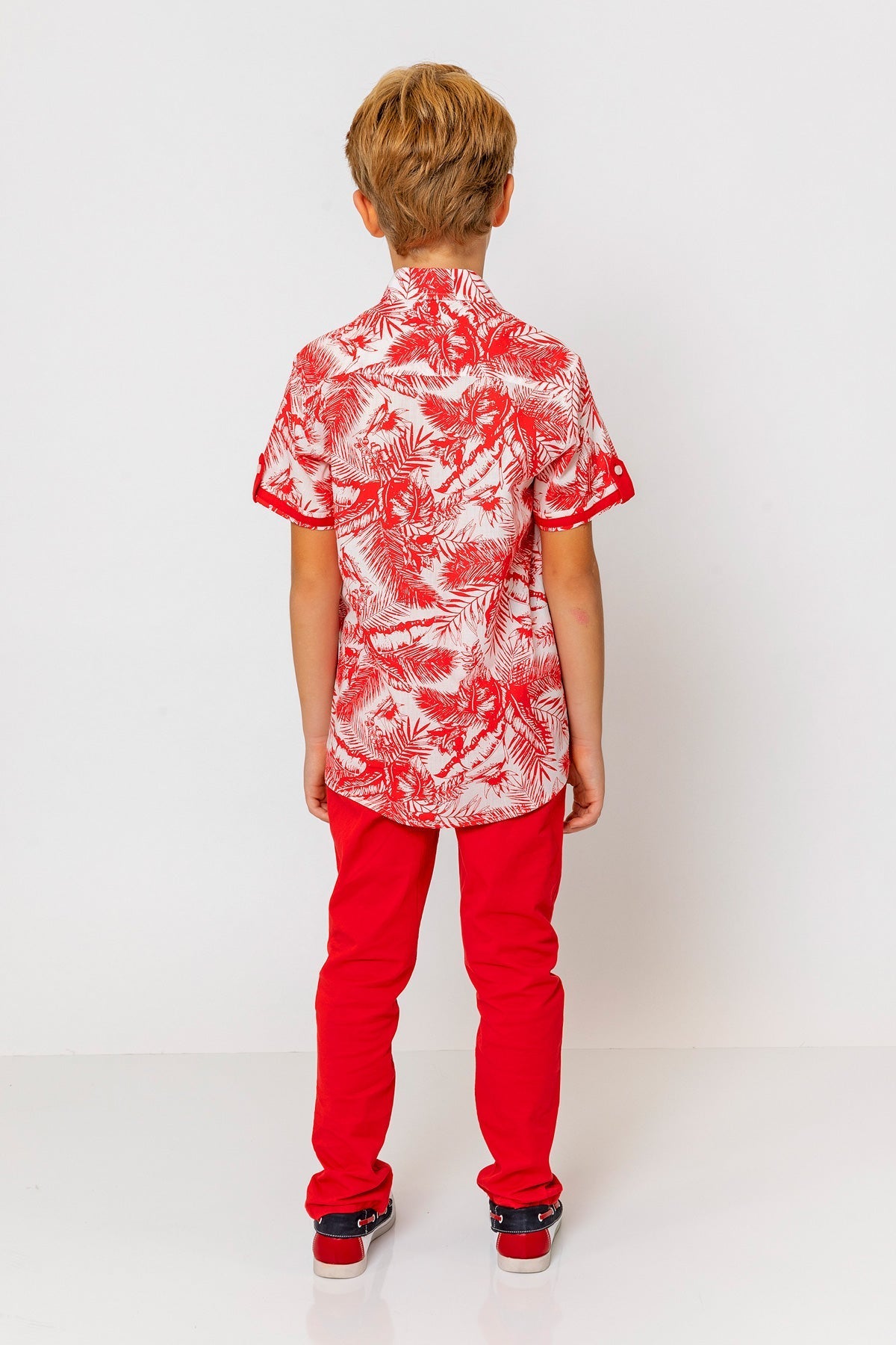 InCity Kids Boys Collared Short Sleeve Button Down Hawaiian Shirt InCity Boys & Girls