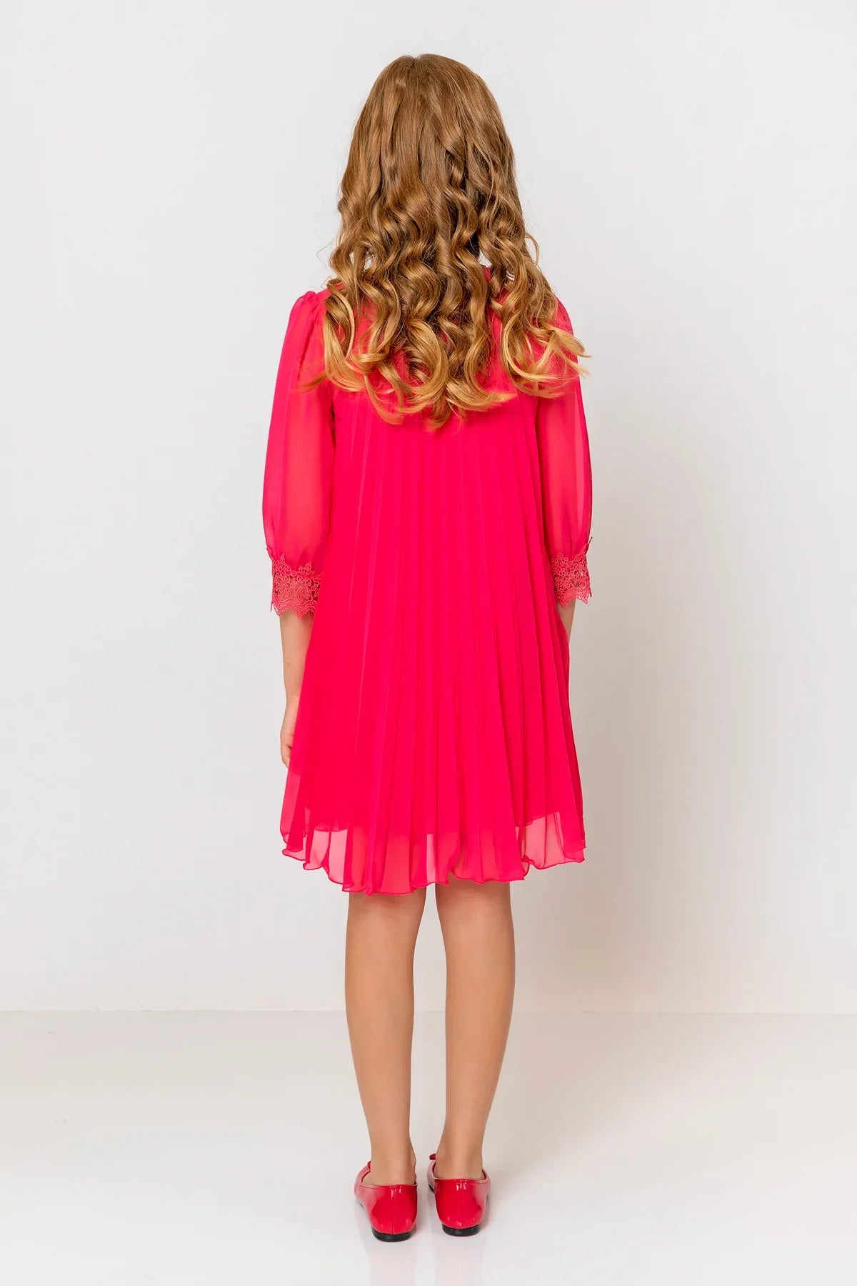 InCity Kids Girls Ribbon Neck Pleated Dress InCity Boys & Girls
