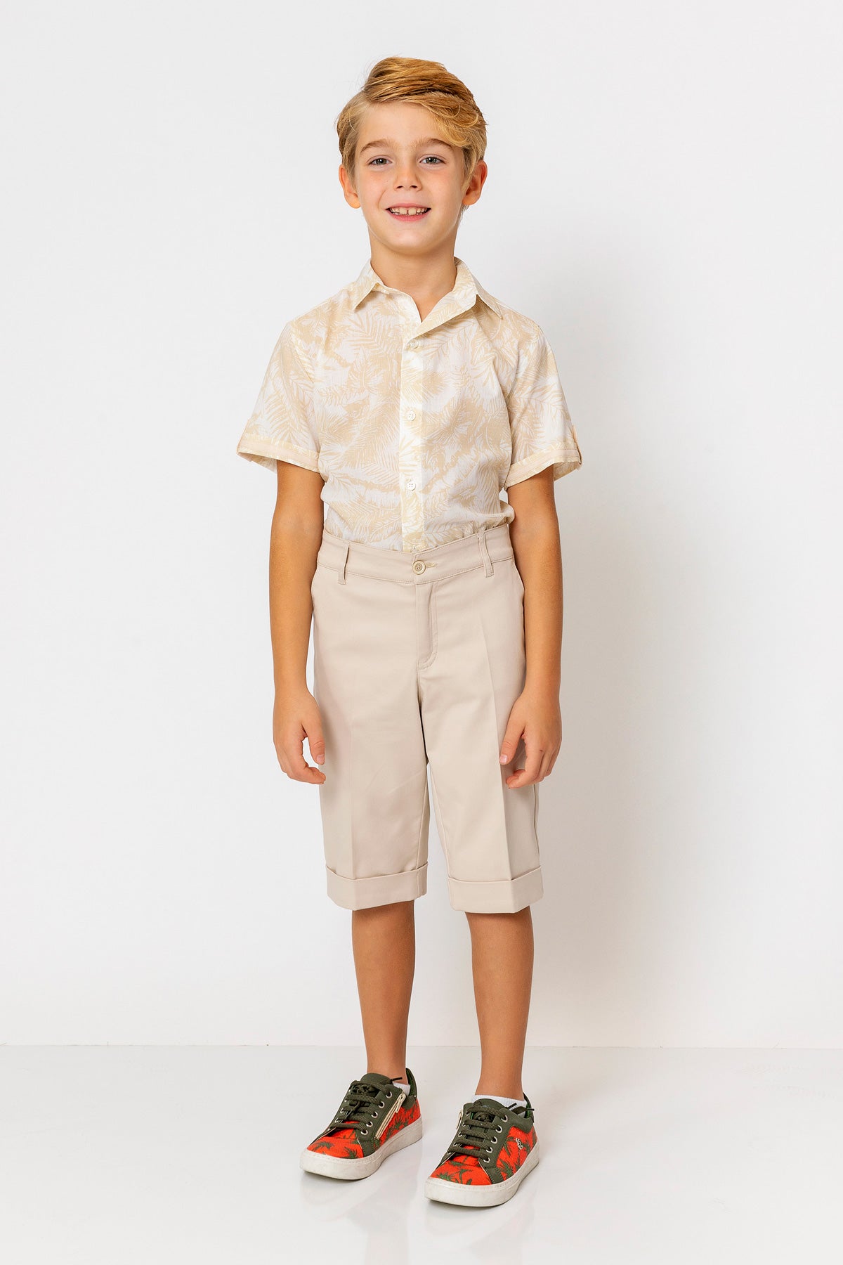 InCity Kids Boys Collared Short Sleeve Button Down Hawaiian Shirt InCity Boys & Girls