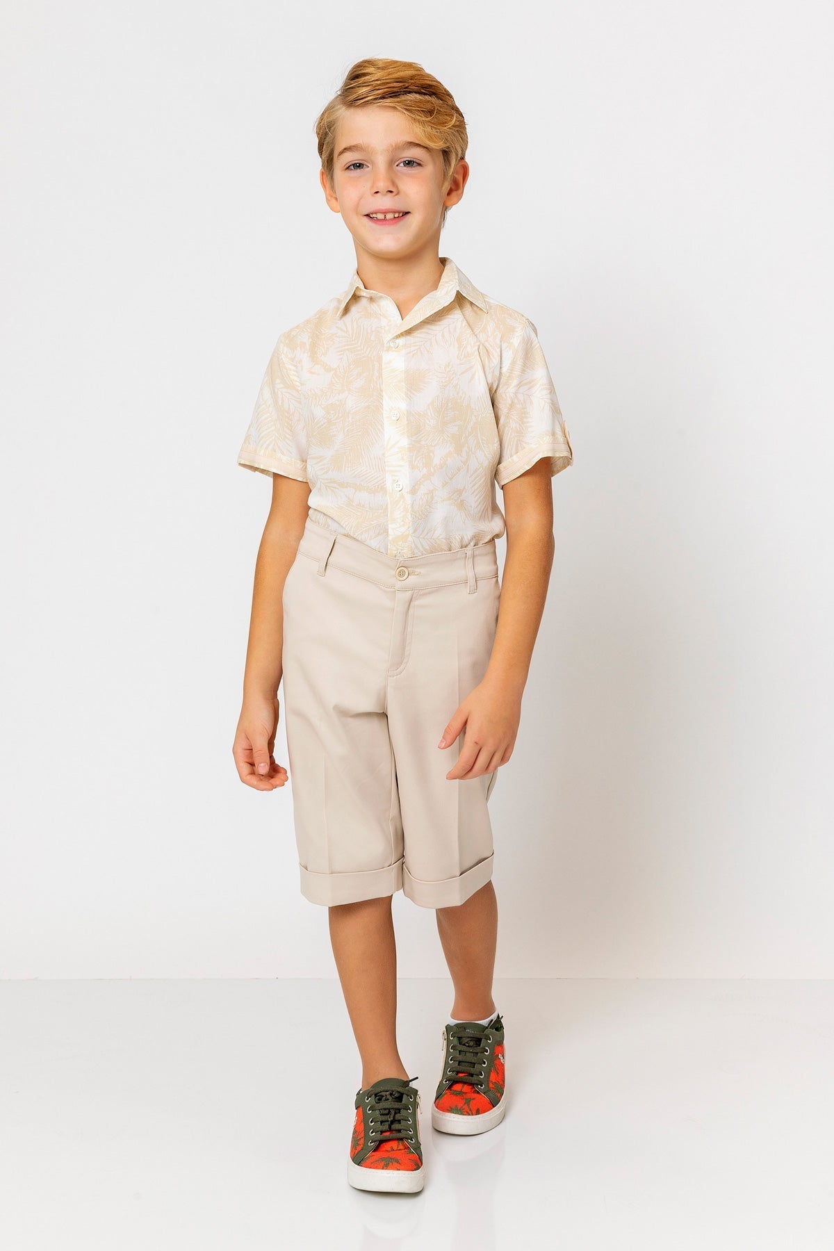 InCity Kids Boys Collared Short Sleeve Button Down Hawaiian Shirt InCity Boys & Girls