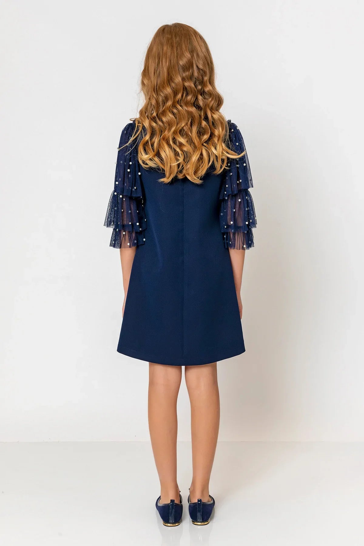 InCity Kids Girls Ruffled Transparent Sleeve Fashion Dress InCity Boys & Girls