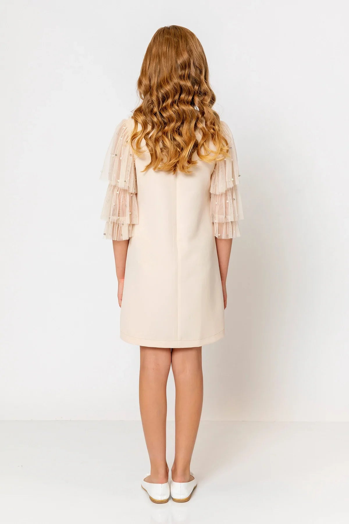 InCity Kids Girls Ruffled Transparent Sleeve Fashion Dress InCity Boys & Girls