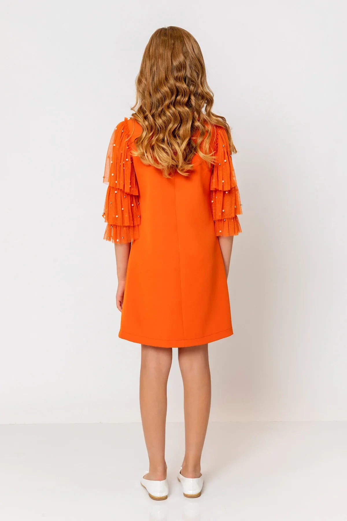 InCity Kids Girls Ruffled Transparent Sleeve Fashion Dress InCity Boys & Girls