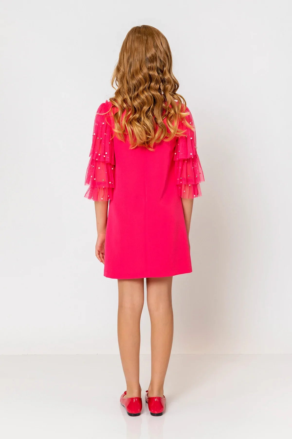 InCity Kids Girls Ruffled Transparent Sleeve Fashion Dress InCity Boys & Girls