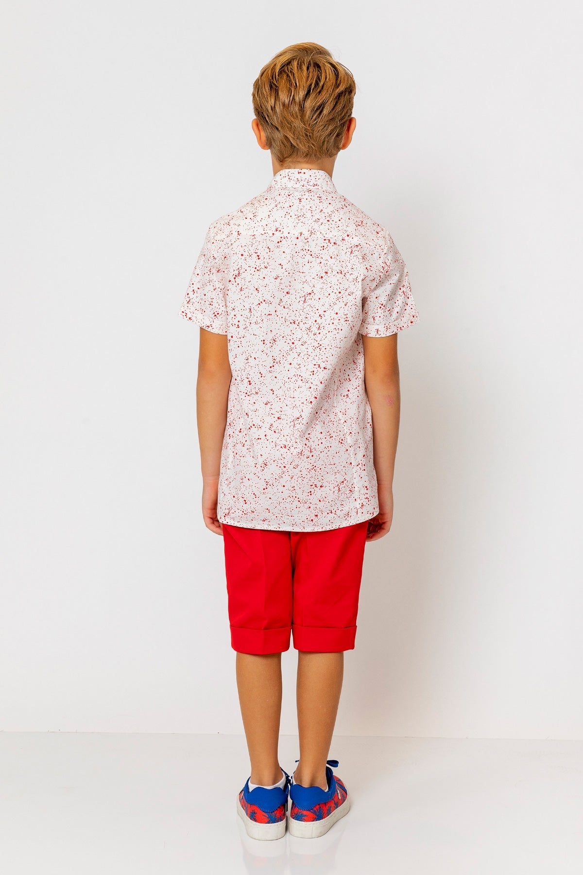 InCity Kids Boys Collared Short Sleeve Printed Button-Down Shirt InCity Boys & Girls